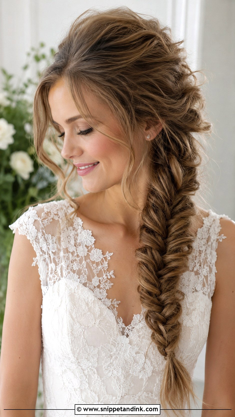 Loose Fishtail Braid for Long Hair - Snippet and Ink - 20 Wedding Braids for Long Hair