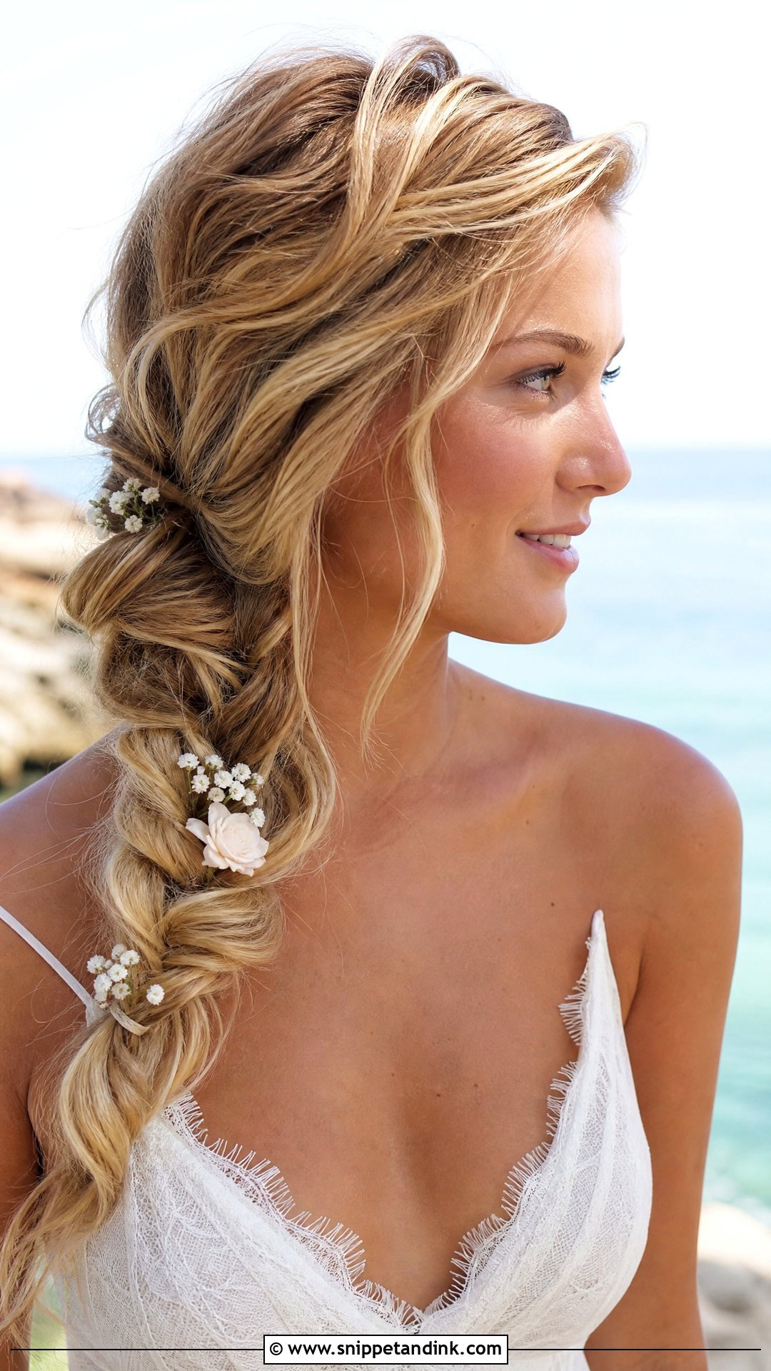 Loose Fishtail Braid - Snippet and Ink - 20 Medium Length Hair Styles for Wedding Guest
