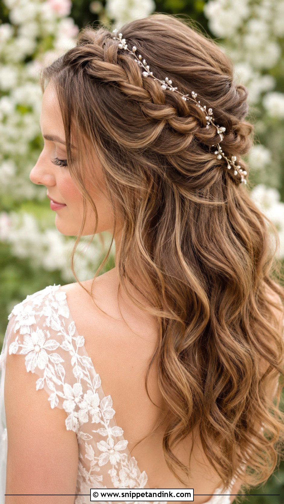 Loose French Braid Half Up Style - Snippet and Ink - 25 Half-Up Half-Down Wedding Hair Braid Ideas