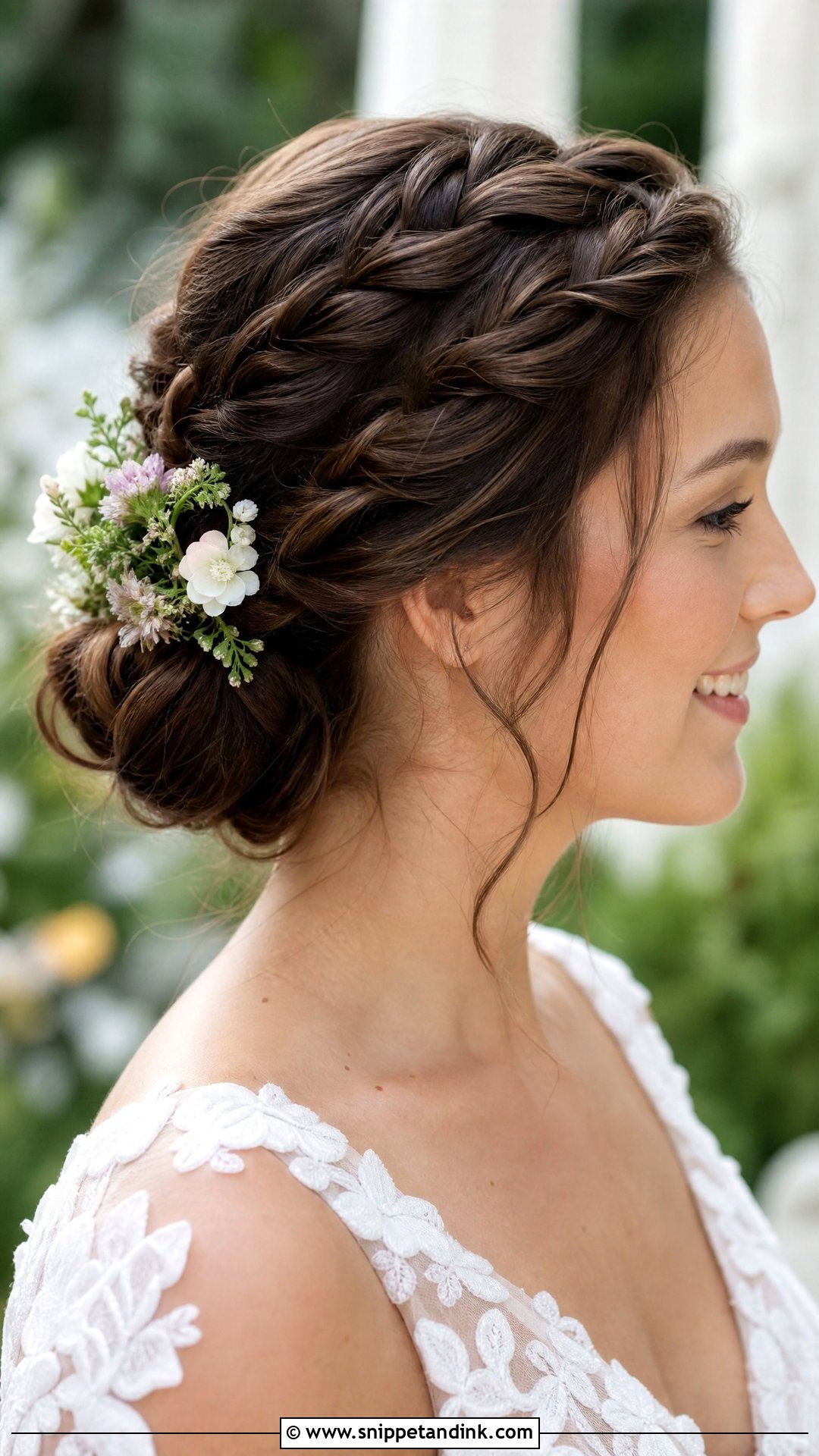 Loose French Braid Into Low Bun - Snippet and Ink - 20 Hair Updo for Wedding Ideas