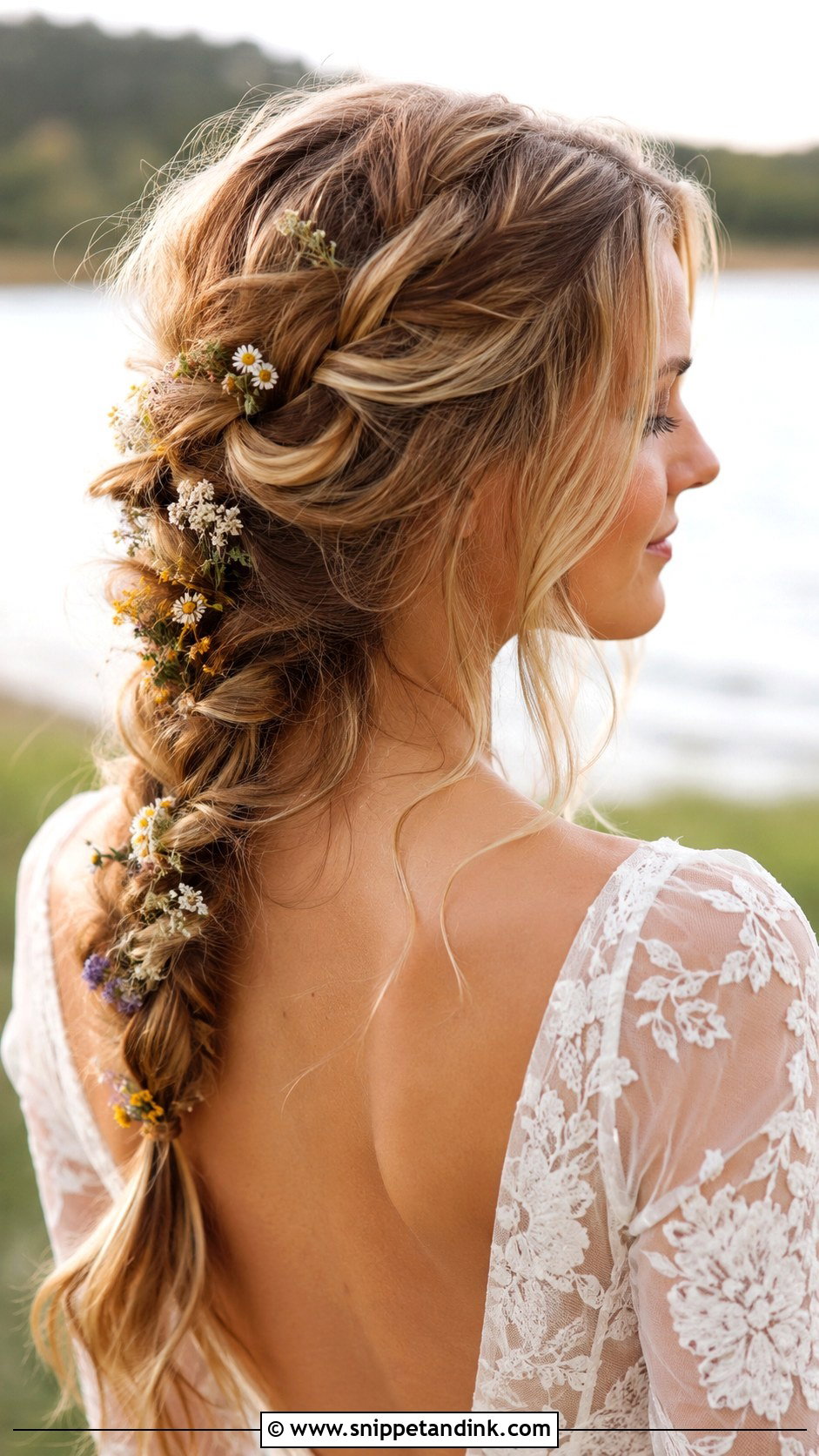 Loose French Braid - Snippet and Ink - 20 Bride Braid Ideas