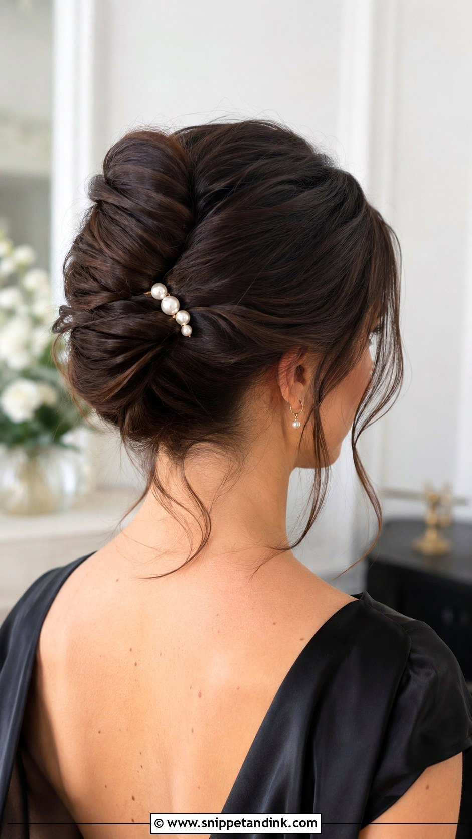 Loose French Twist Bridesmaid Updo - Snippet and Ink - 20 Loose Updo Wedding Bridesmaid Ideas