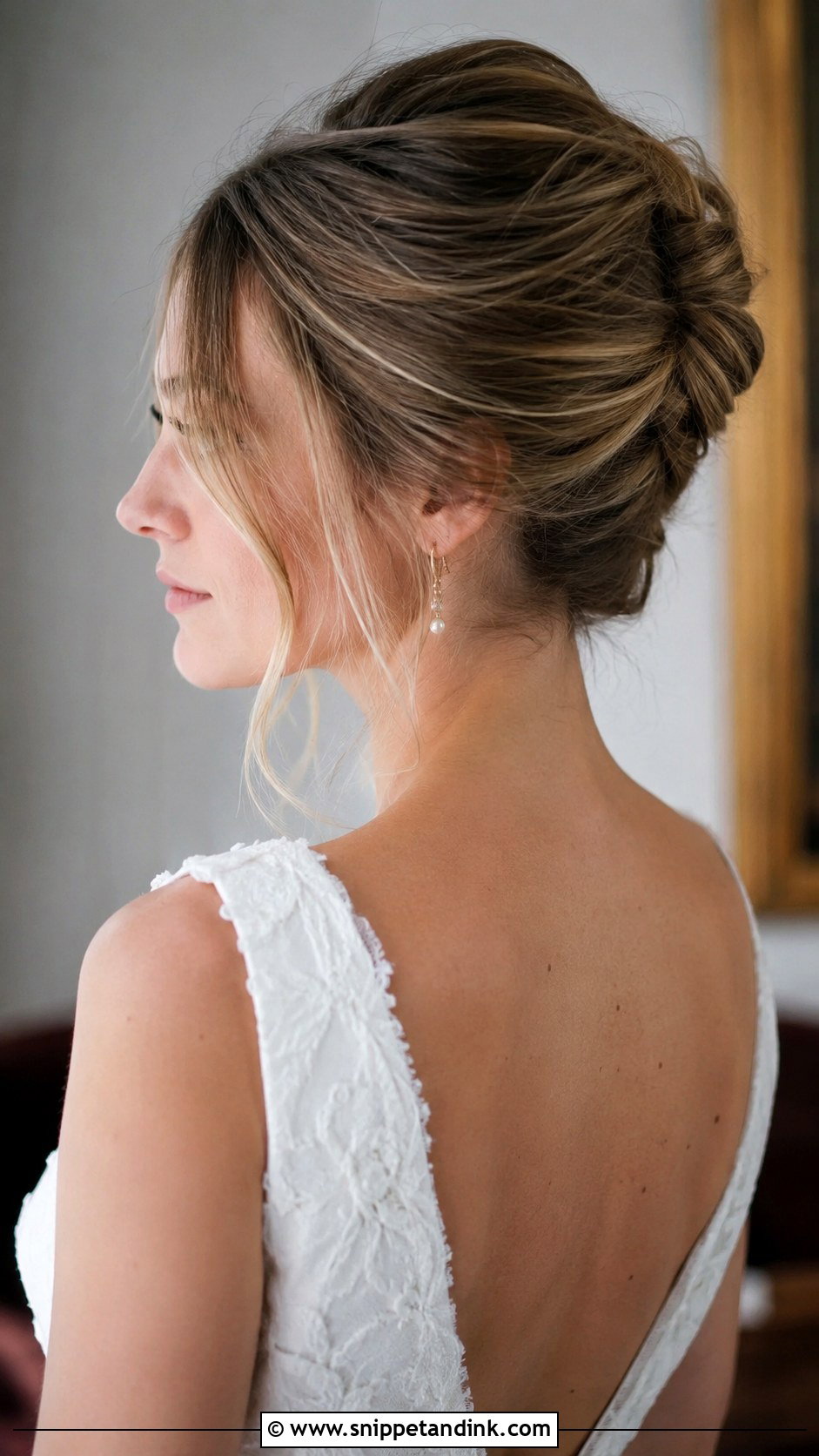 Loose French Twist - Snippet and Ink - 25 Fine Hair Wedding Updo Ideas