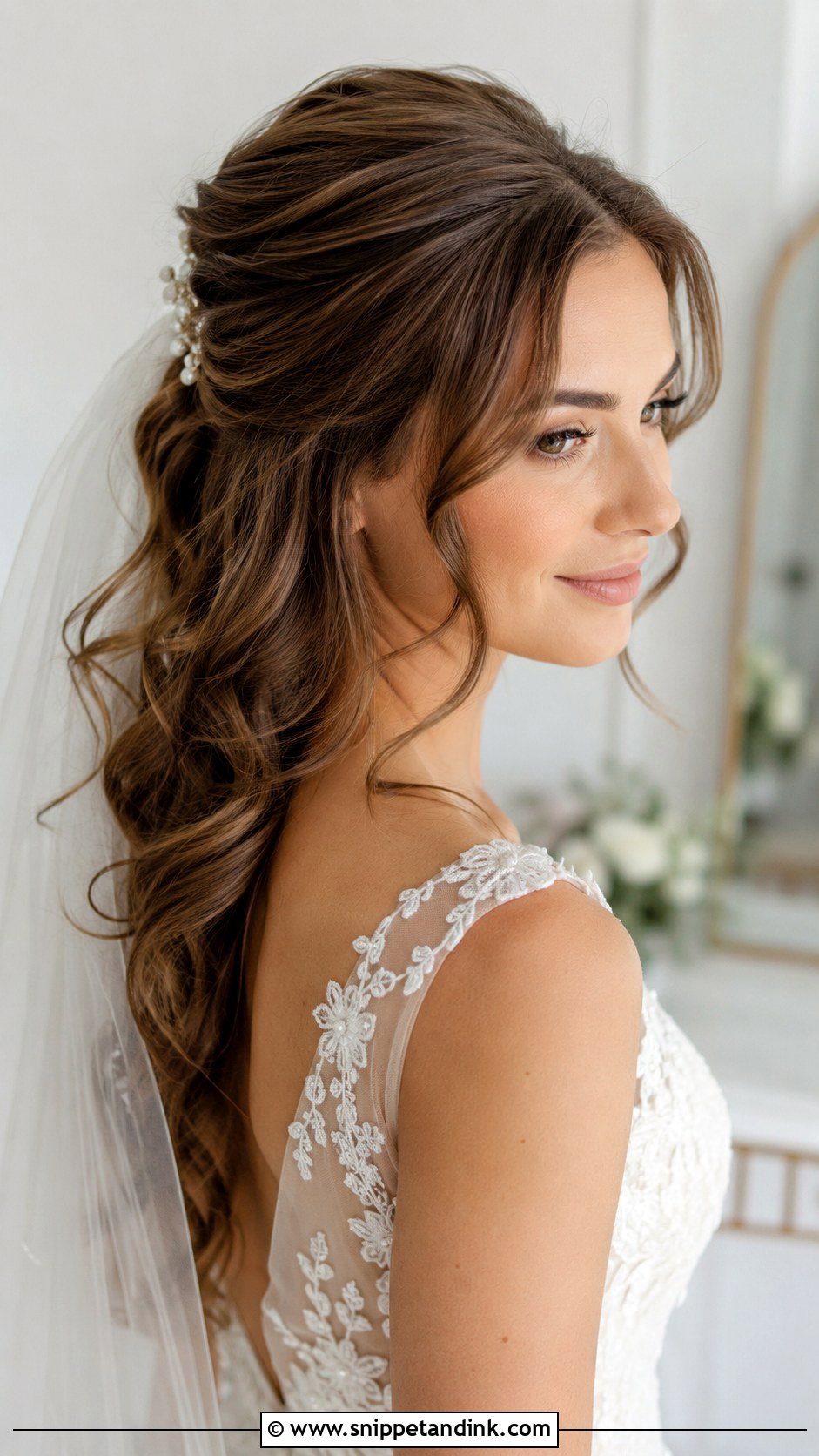 Loose Half Up Half Down Wedding Hair - Snippet and Ink - 20 Loose Bridal Hair Ideas