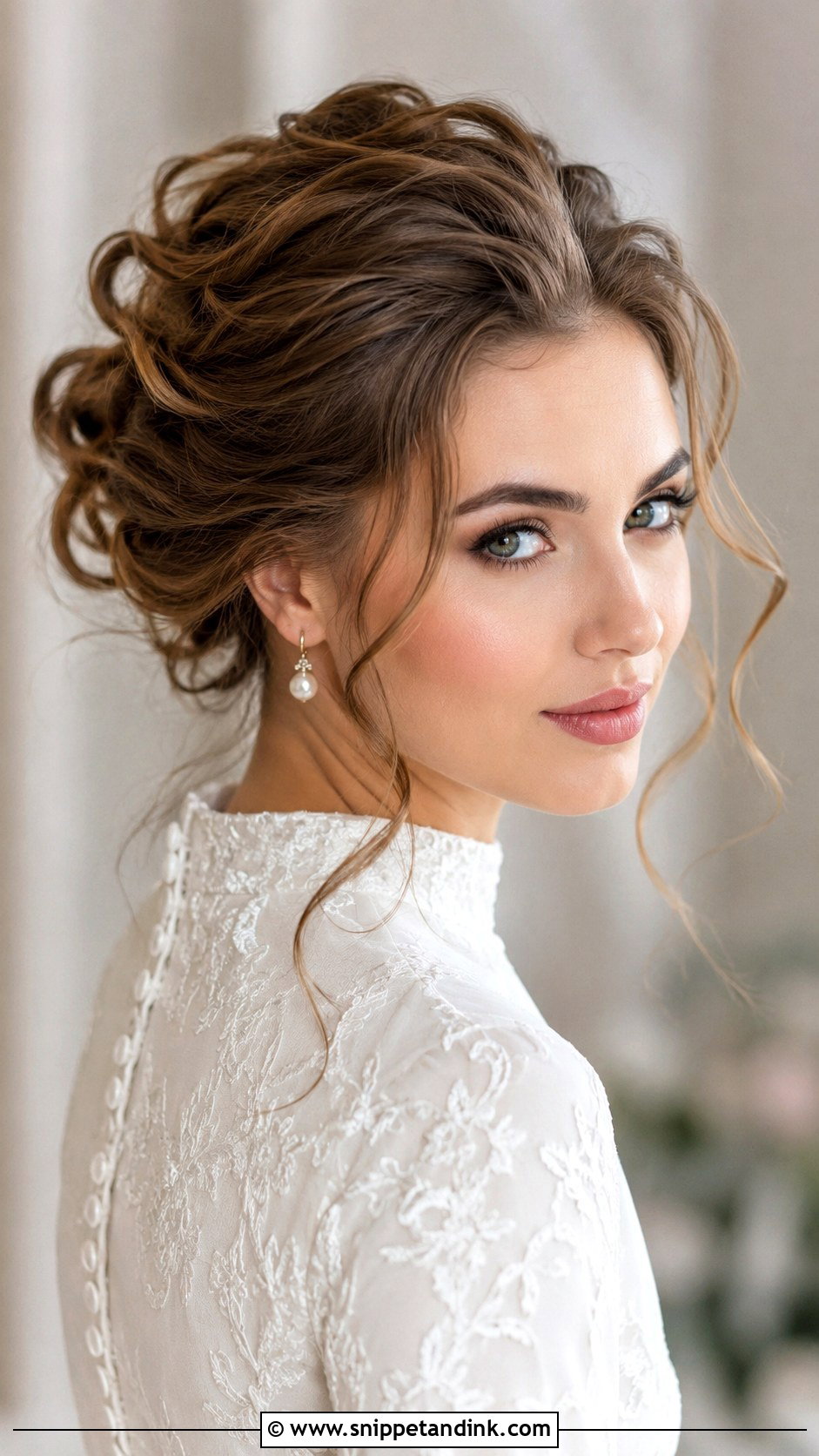 Loose High Updo Wedding Hair - Snippet and Ink - 15 Wedding Hair Loose Updo Ideas
