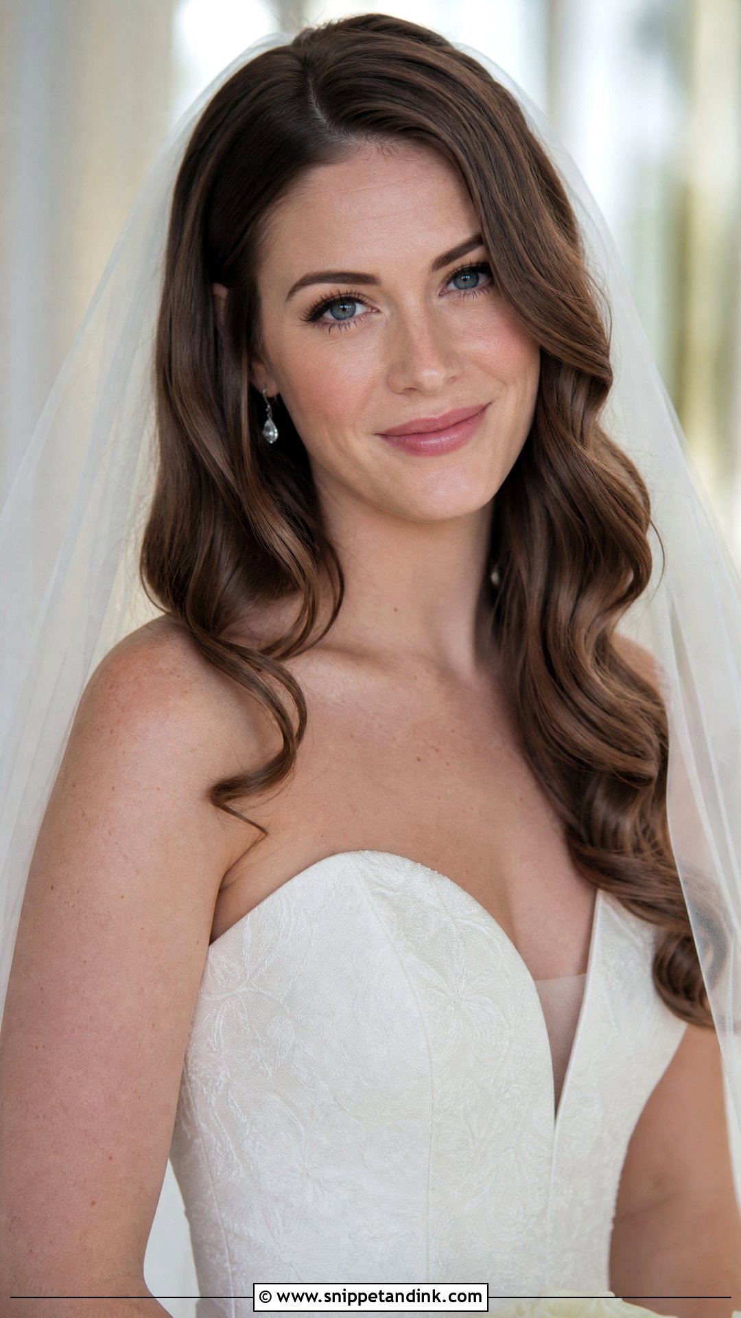 Loose Hollywood Waves for Medium Hair - Snippet and Ink - 20 Medium Length Wedding Hair All Down Ideas