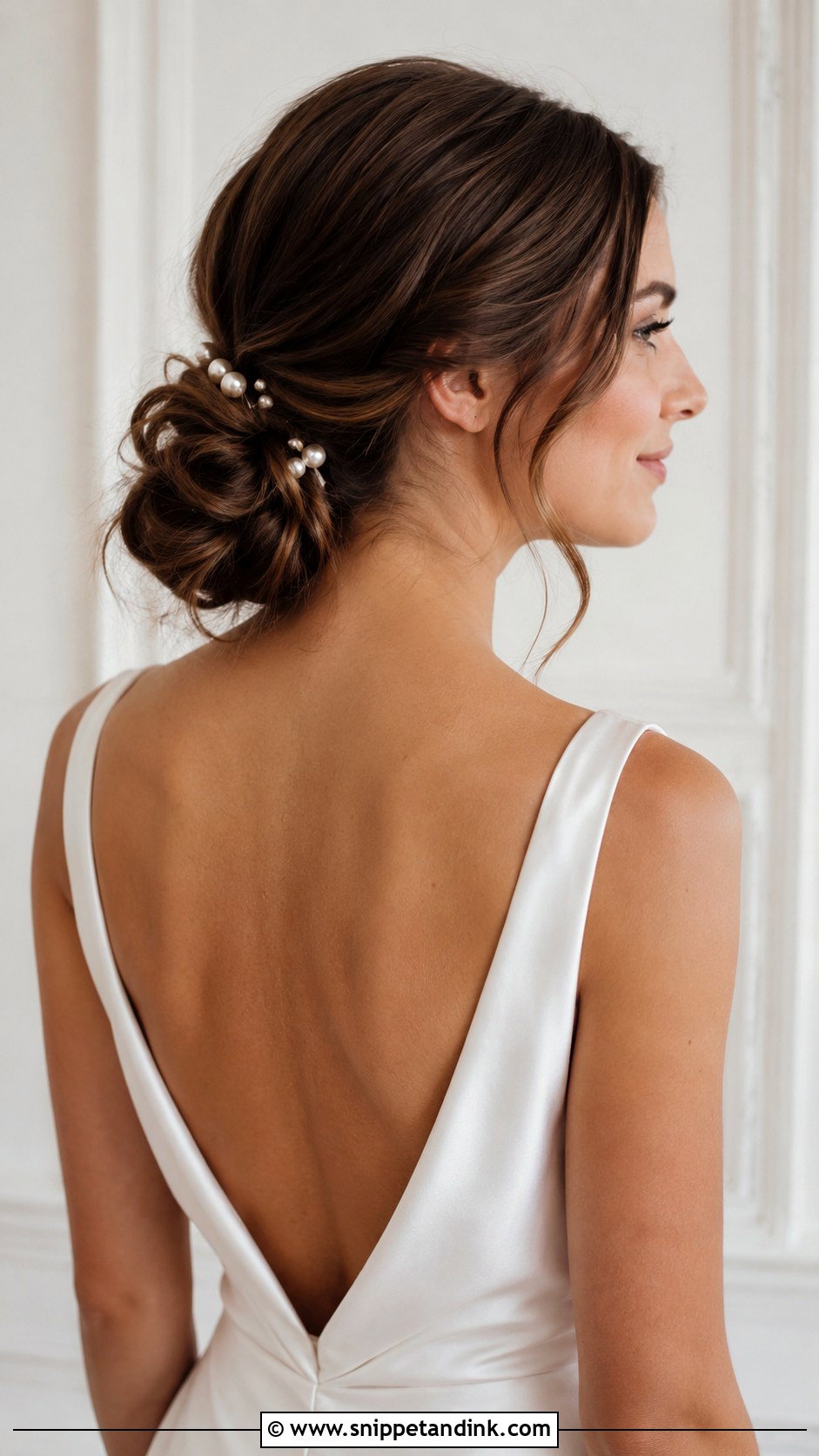 Loose Low Bun Wedding Style - Snippet and Ink - 35 Bride Hairstyles