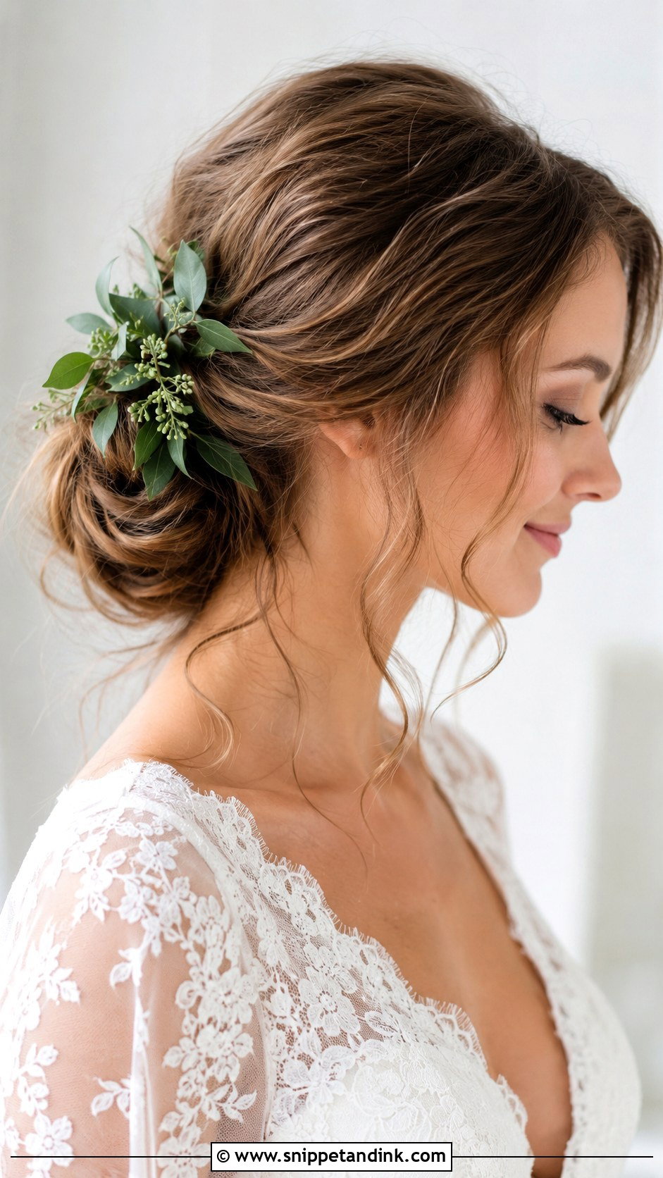 Loose Low Bun Wedding Updo - Snippet and Ink - 30 Loose Updo Wedding Ideas