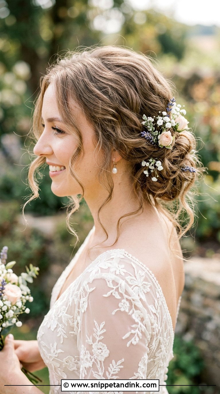 Loose Low Bun With Tendrils - Snippet and Ink - 20 Bridal Hair Styling Ideas