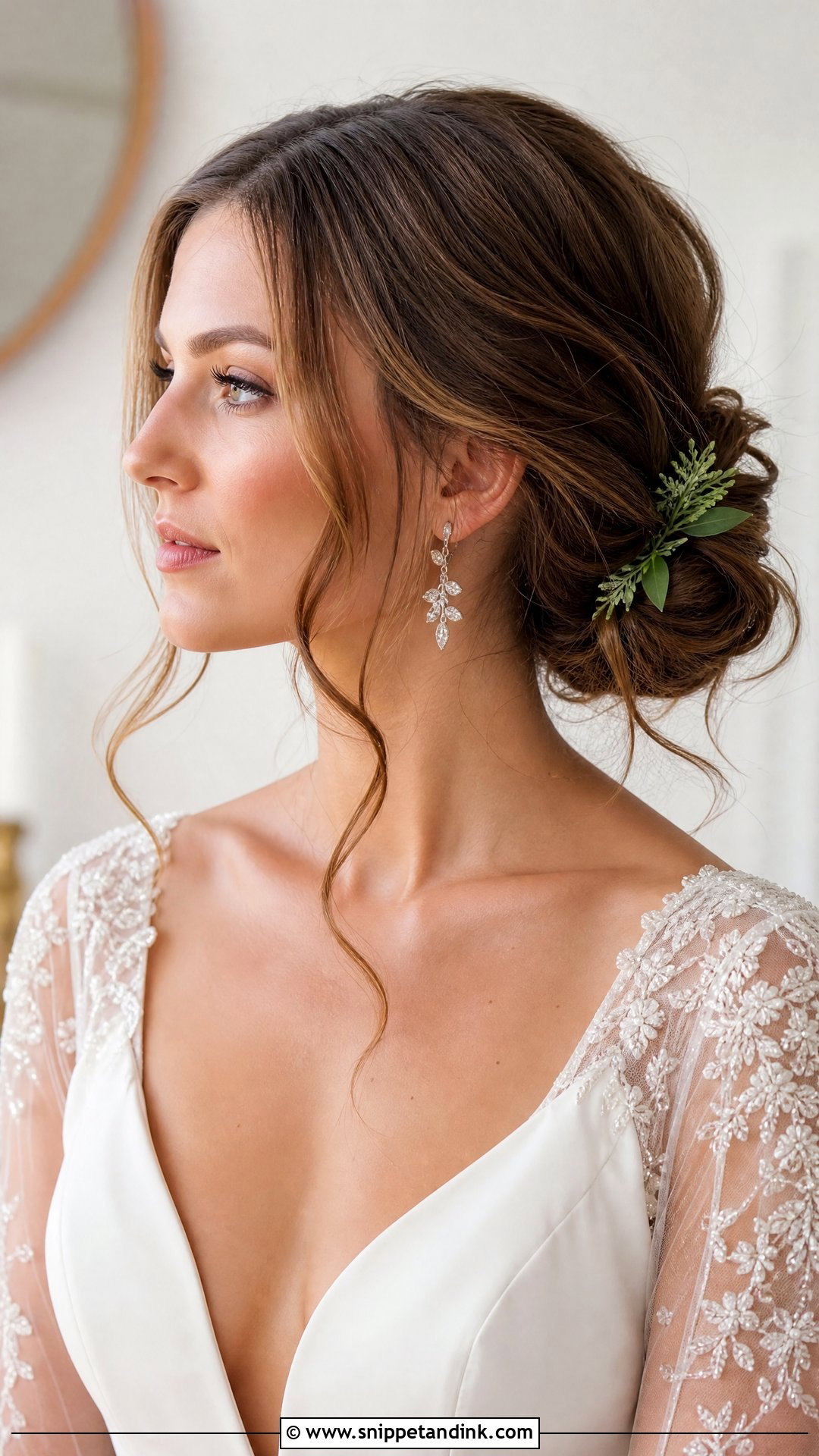 Loose Low Chignon Wedding Hair - Snippet and Ink - 20 Casual Wedding Hair Ideas