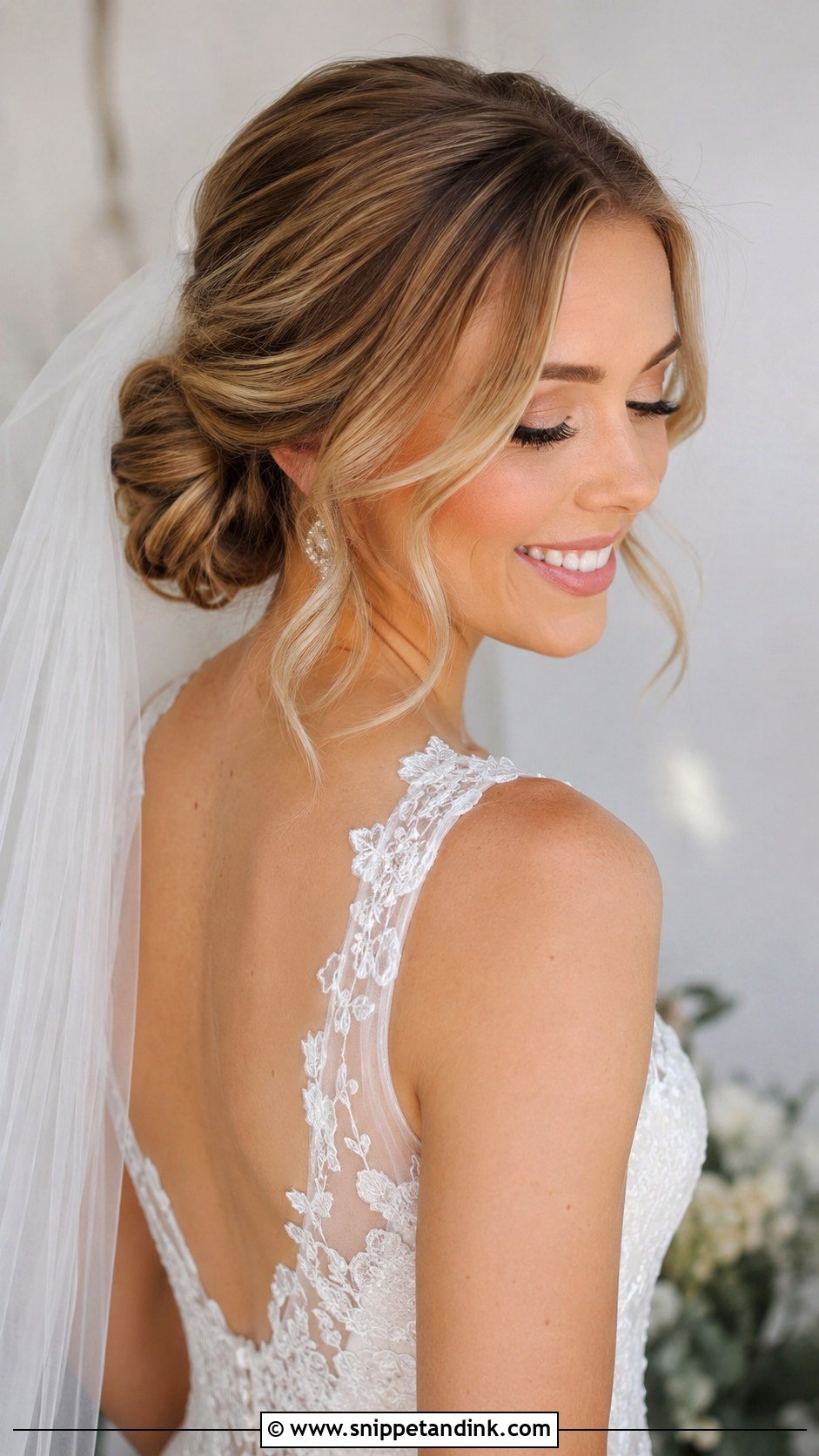 Loose Low Chignon - Snippet and Ink - 25 Simple Bridal Hair Ideas