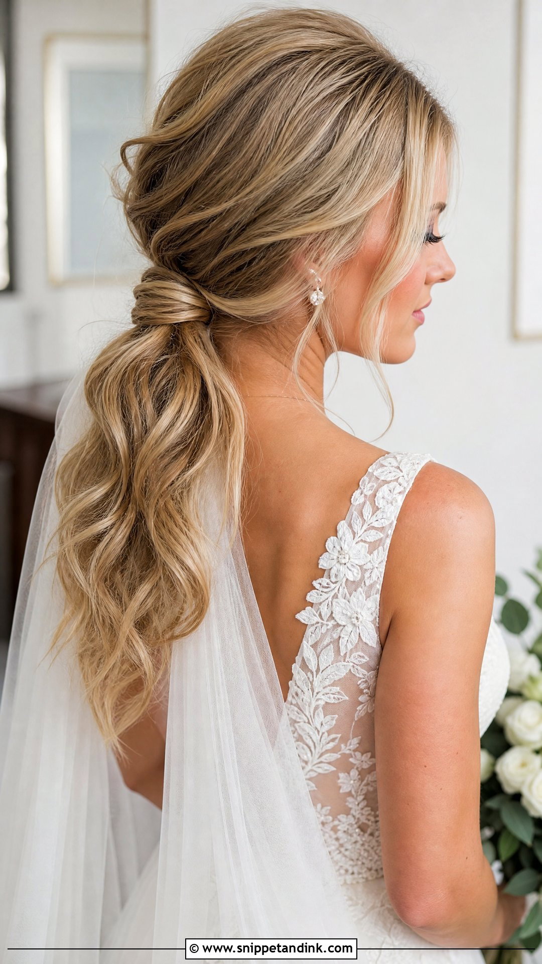 Loose Low Ponytail Wedding Hairstyle - Snippet and Ink - 20 Style Hair for Wedding Ideas