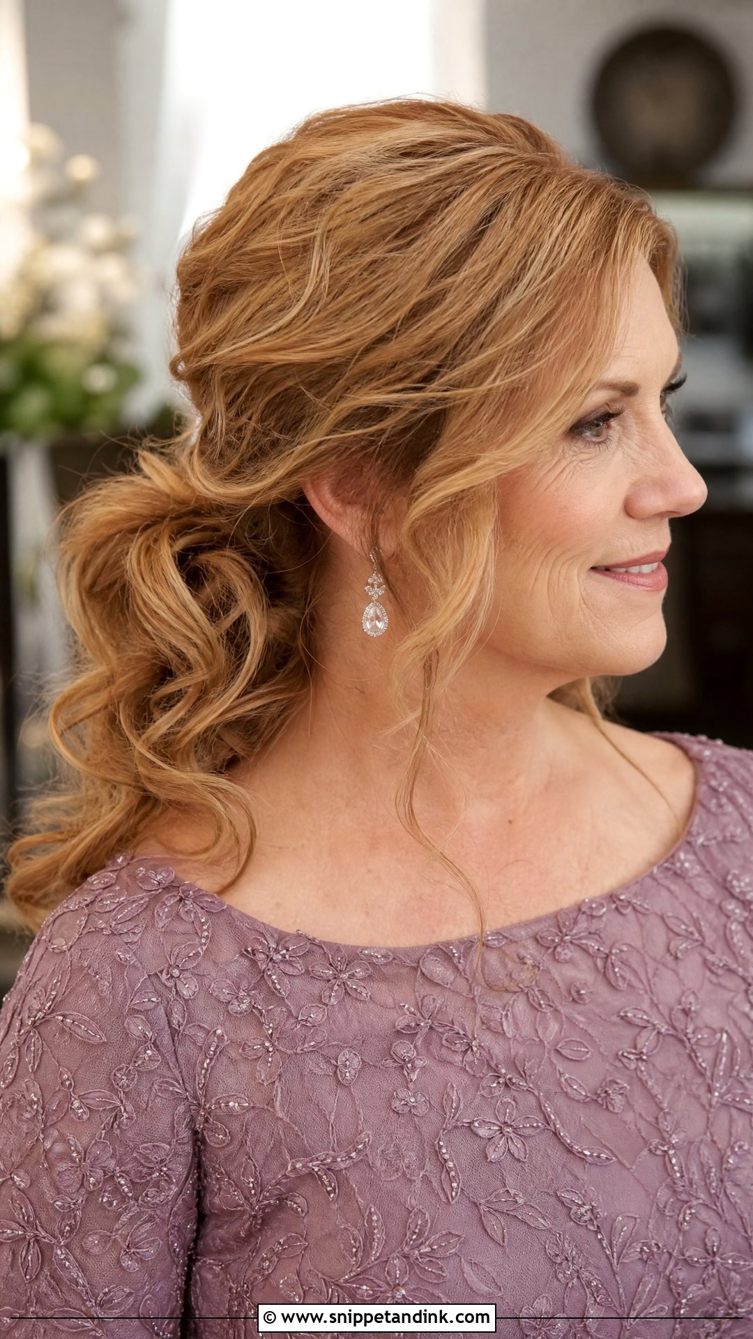 Loose Low Ponytail for Mother of the Bride - Snippet and Ink - 20 Hair for Mother of the Bride Ideas