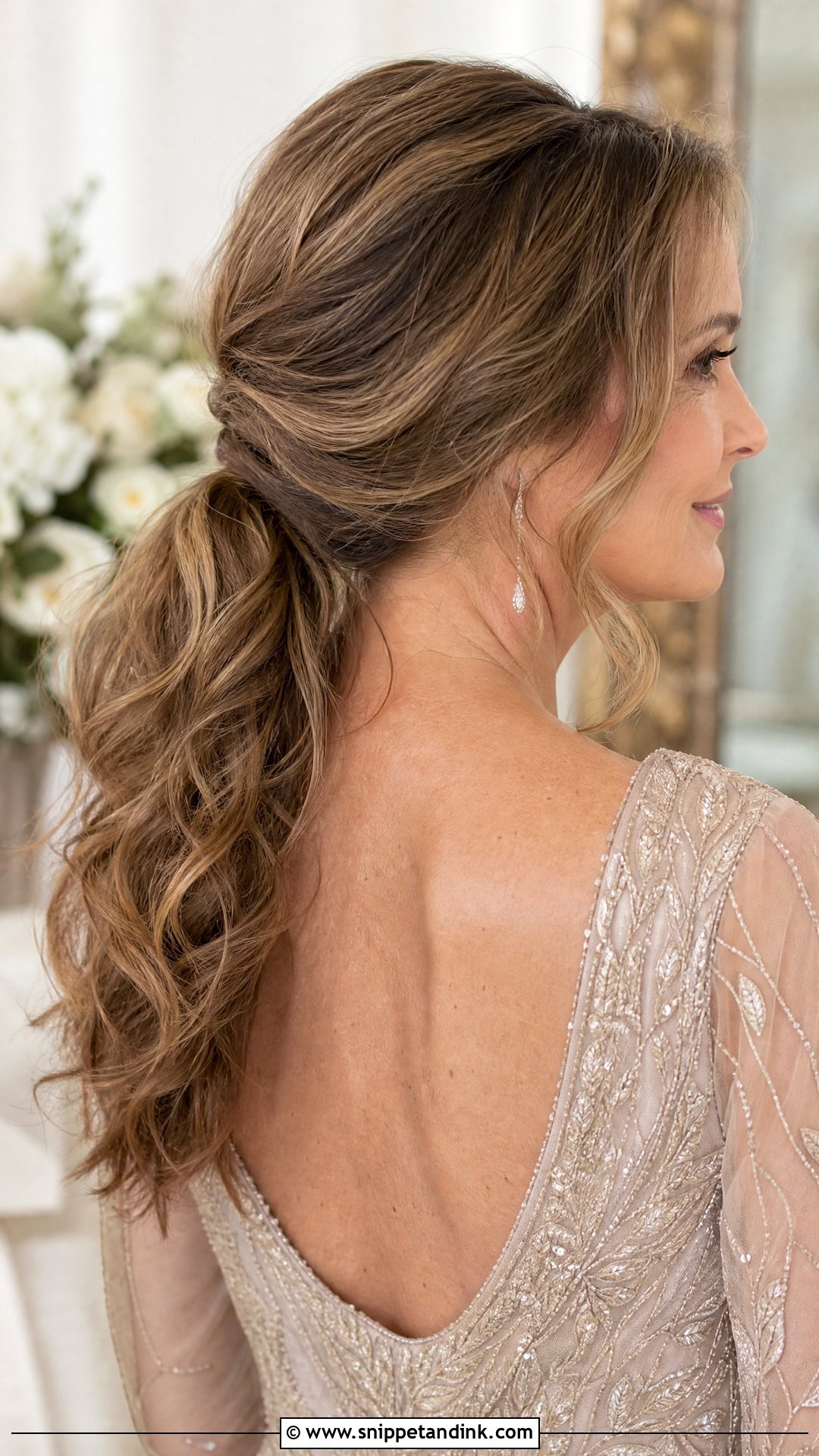 Loose Low Ponytail - Snippet and Ink - 20 Hairstyle for Mother of the Bride Ideas