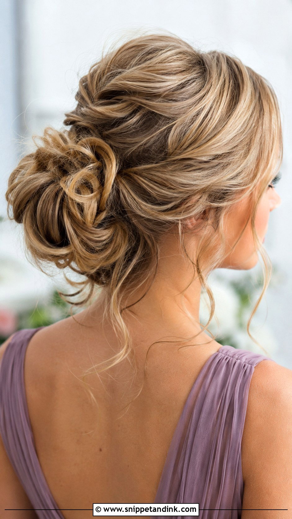 Loose Messy Bun Bridesmaid Updo - Snippet and Ink - 20 Loose Updo Wedding Bridesmaid Ideas