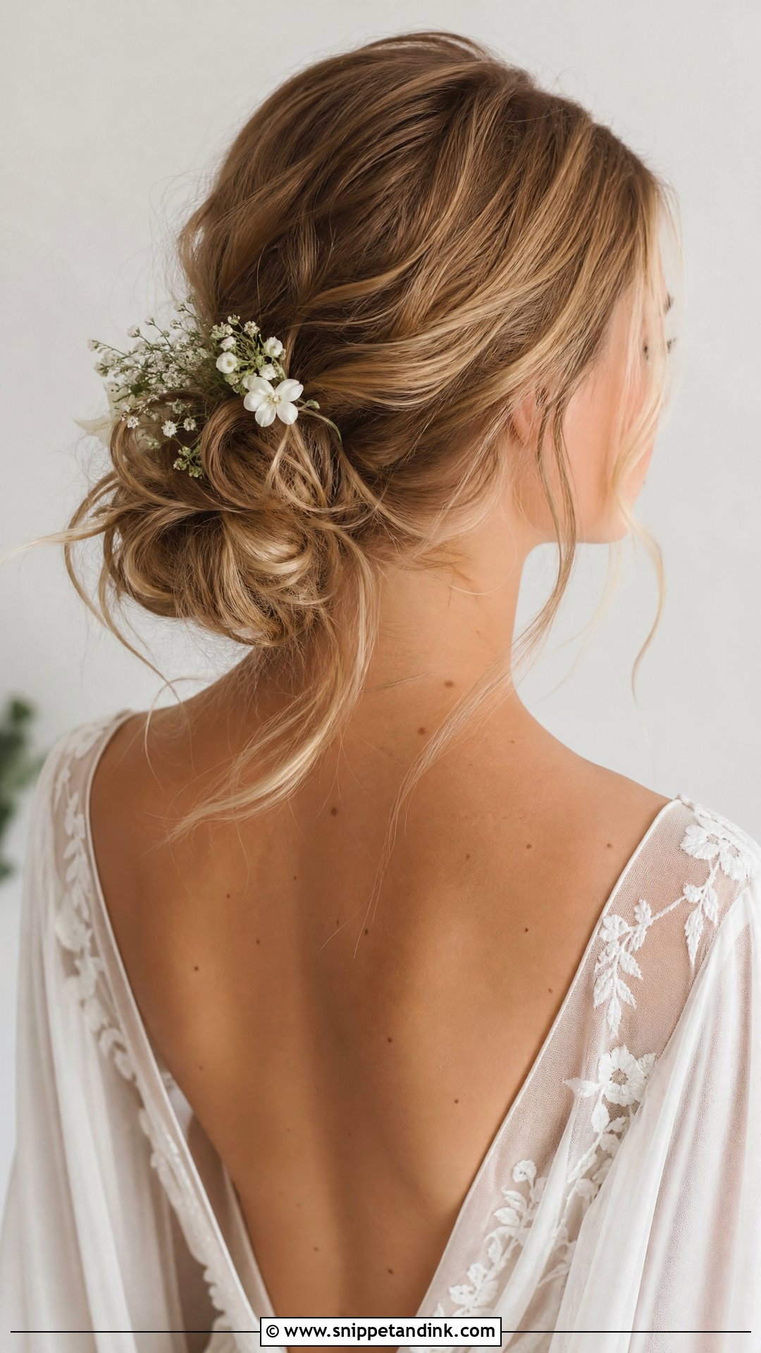 Loose Romantic Bun for Wedding - Snippet and Ink - 20 Hair Bun for Wedding Ideas