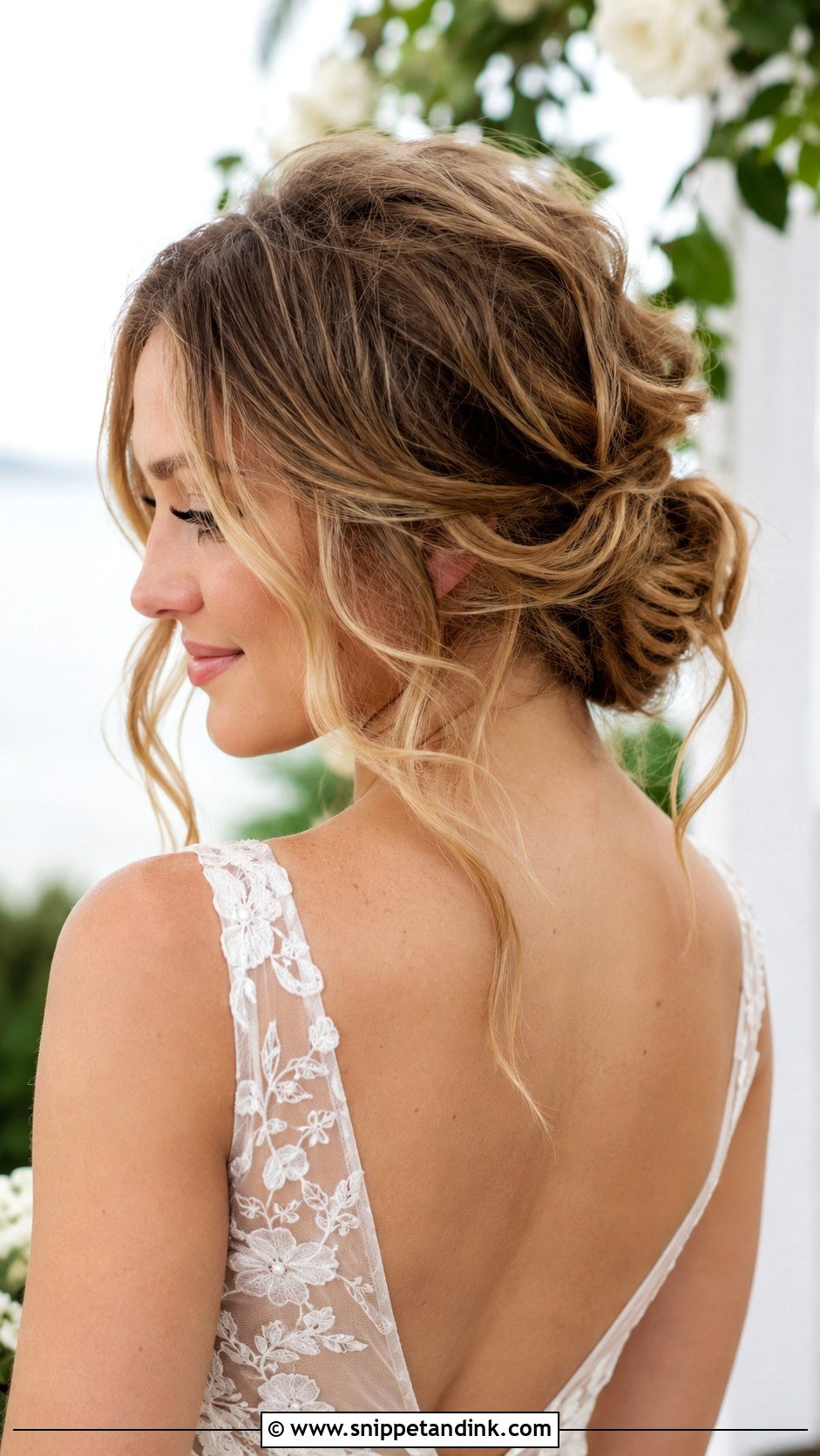 Loose Romantic Chignon - Snippet and Ink - 30 Wedding Hair Up Ideas