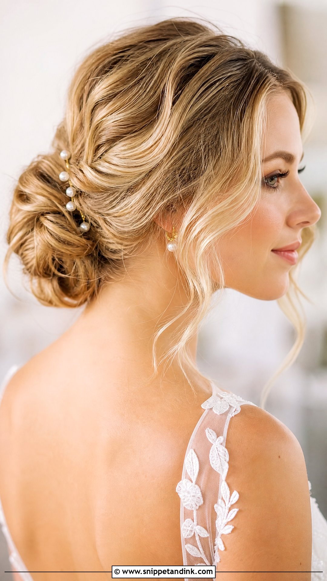 Loose Romantic Chignon - Snippet and Ink - 25 Bridal Hair Up Ideas