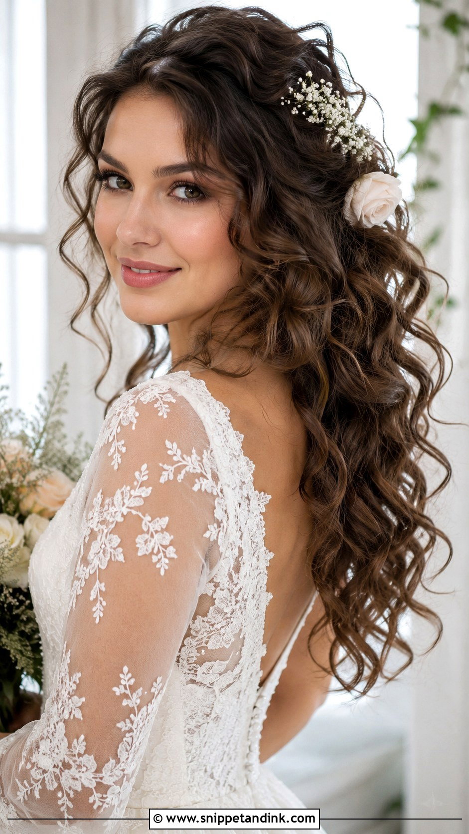 Loose Romantic Curls - Snippet and Ink - 25 Elegant Wedding Hair Down Ideas