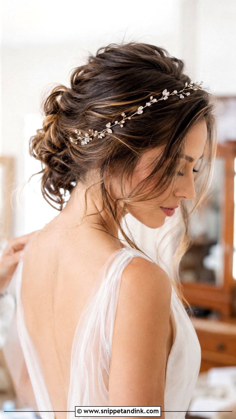 Loose Romantic Updo - Snippet and Ink - 20 Simple Updo Wedding Hairstyles