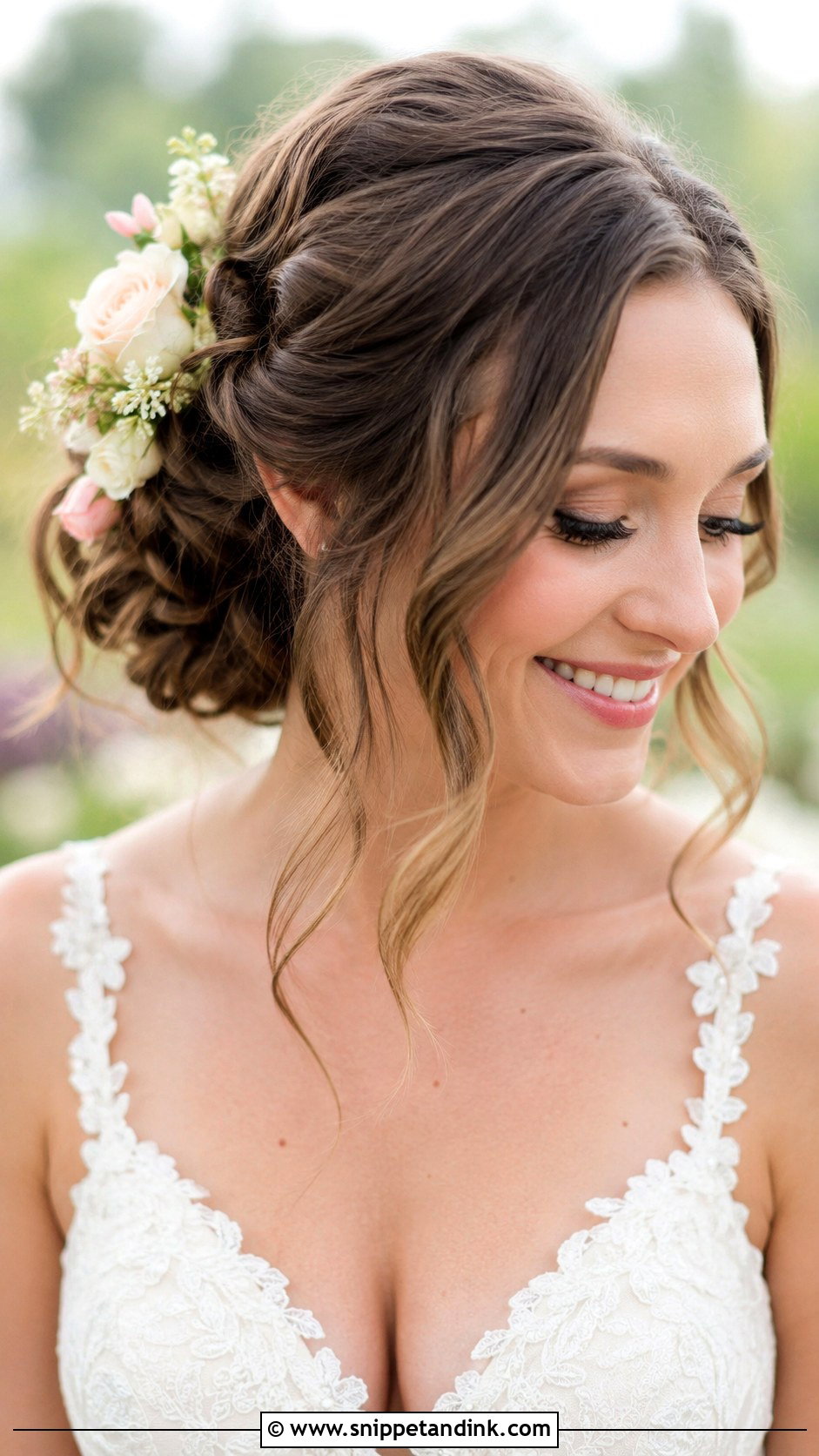 Loose Romantic Updo Wedding Hairstyle - Snippet and Ink - 35 Wedding Hairstyles