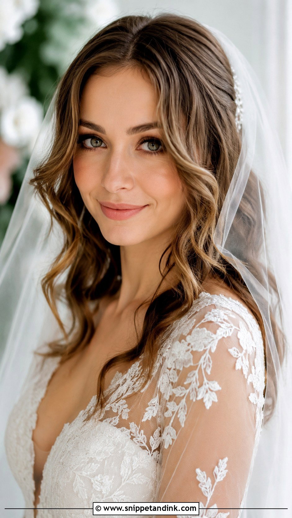 Loose Romantic Waves - Snippet and Ink - 35 Bridal Hair Down Ideas