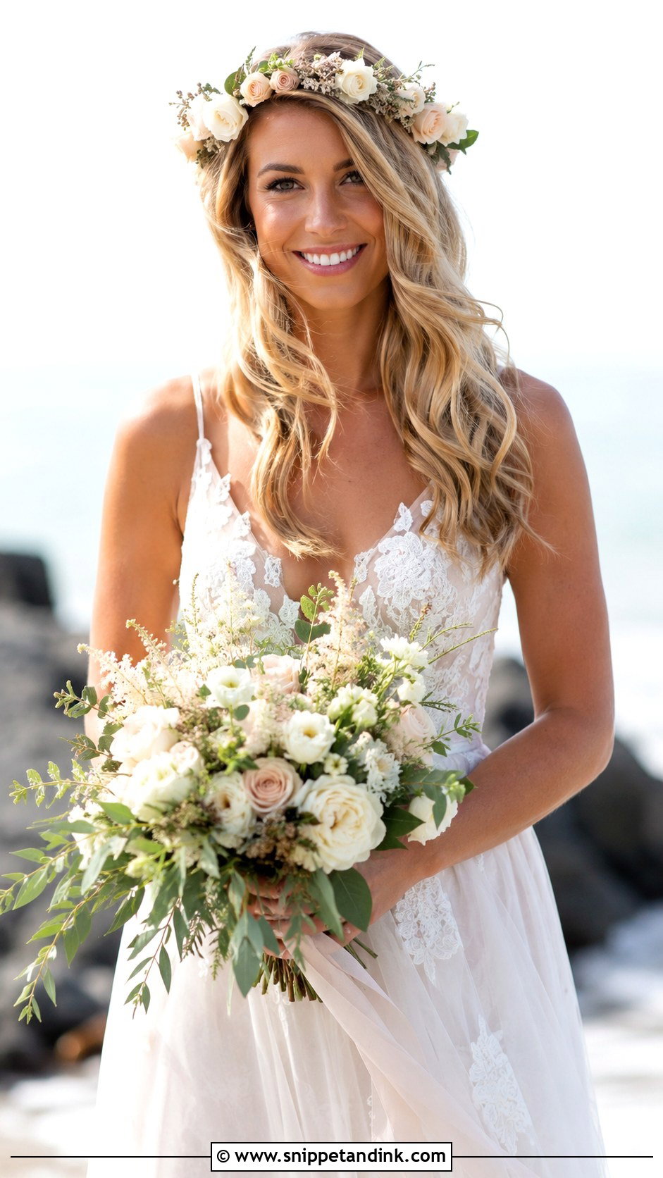 Loose Romantic Waves - Snippet and Ink - 35 Wedding Hair Ideas