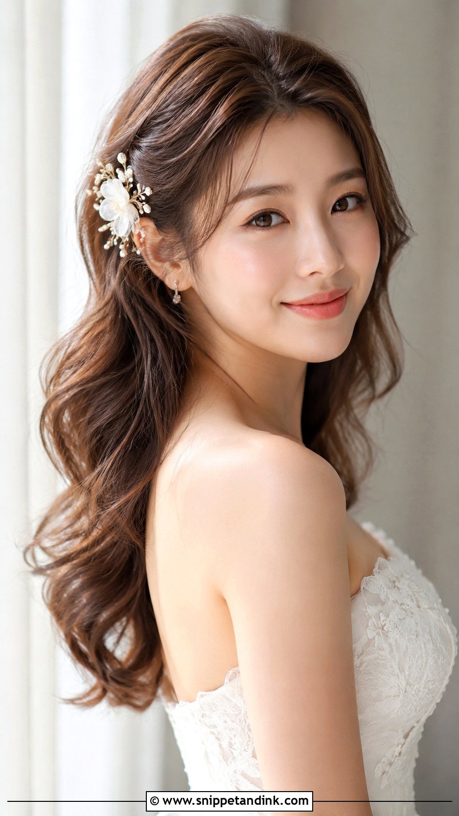 Loose Romantic Waves - Snippet and Ink - 25 Asian Wedding Hairstyles