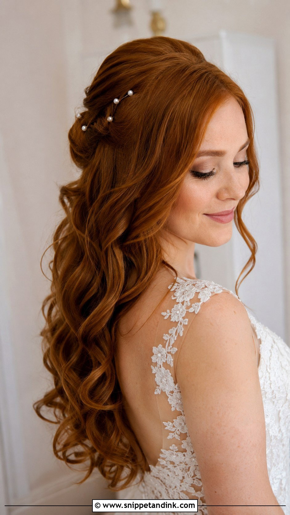 Loose Romantic Waves for Red Hair - Snippet and Ink - 25 Red Hair Wedding Hairstyles