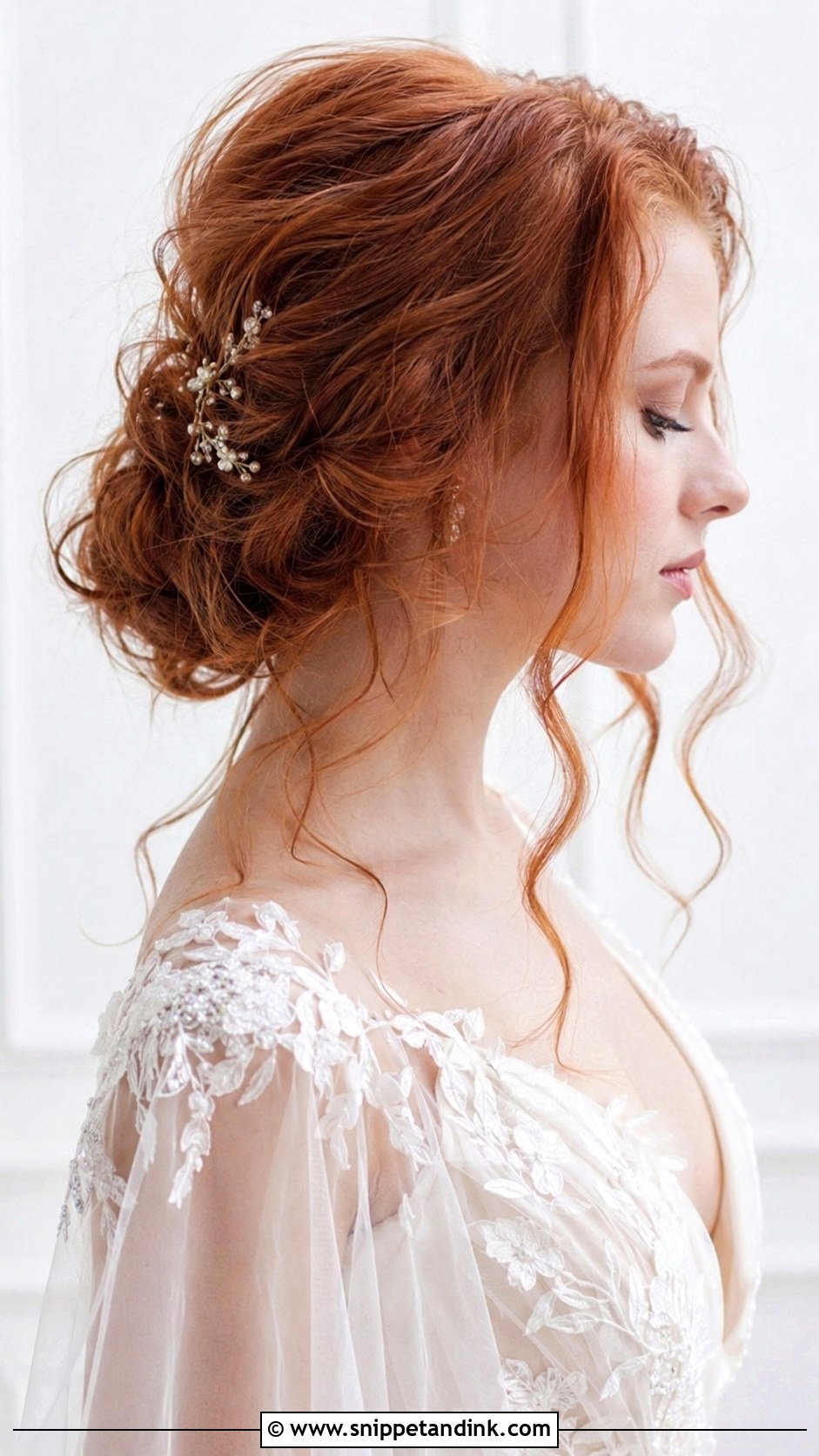 Loose Romantic Waves for Red Hair - Snippet and Ink - 20 Red Hair Wedding Ideas