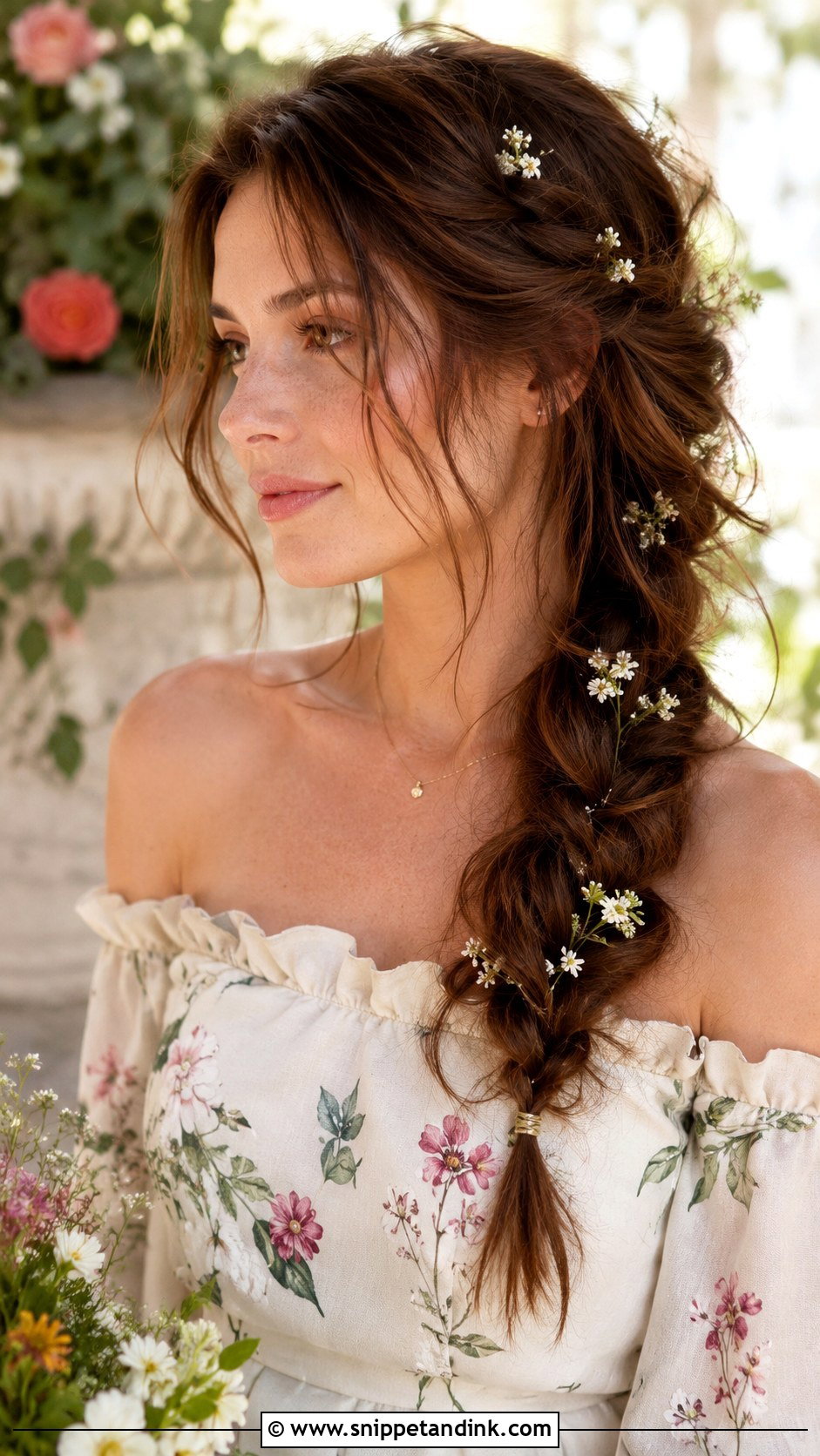 Loose Side Braid - Snippet and Ink - 25 Bridal Hair Braid Ideas