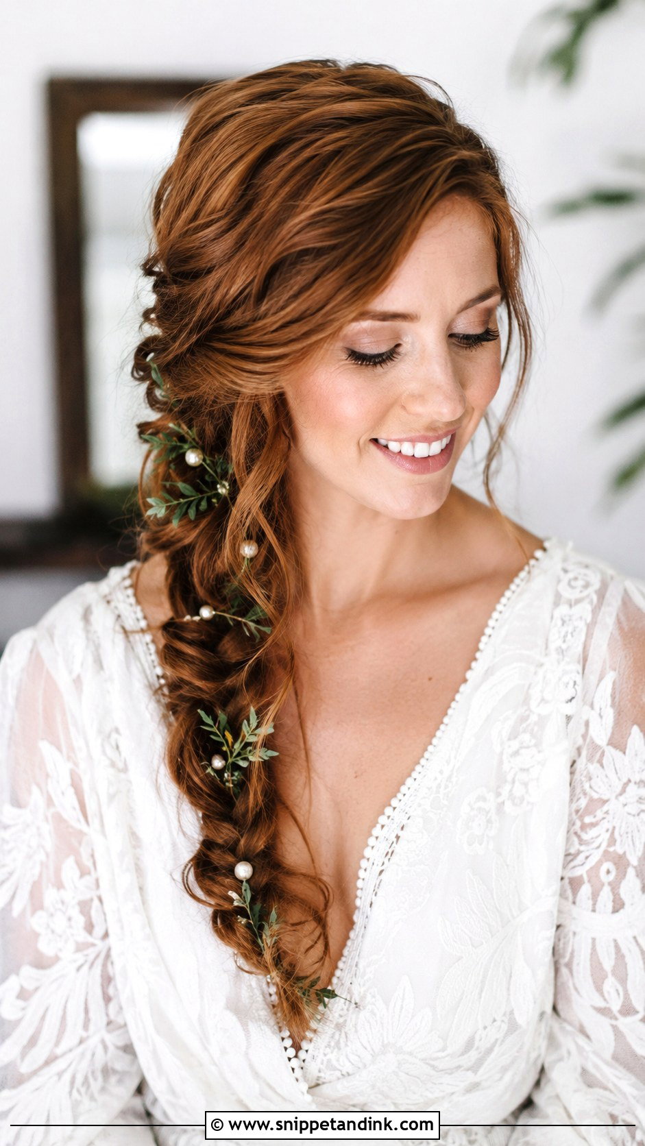 Loose Side Braid Wedding Hair - Snippet and Ink - 25 Easy Bridal Hairstyles