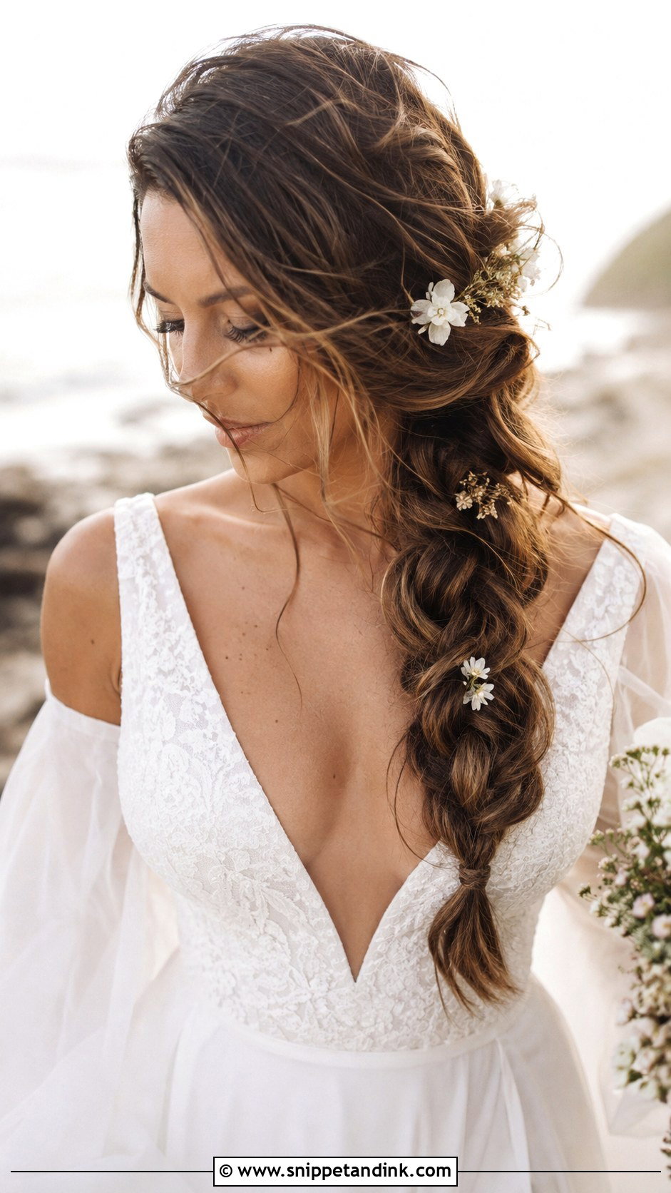 Loose Side Braid Wedding Hairstyle - Snippet and Ink - 20 Braids Hairstyles Wedding