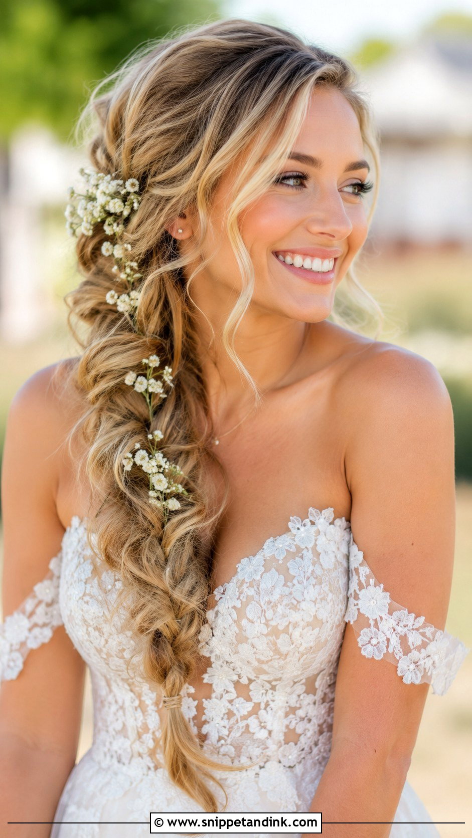 Loose Side Braid Wedding Hairstyle - Snippet and Ink - 30 Bridal Hairstyles for Long Hair