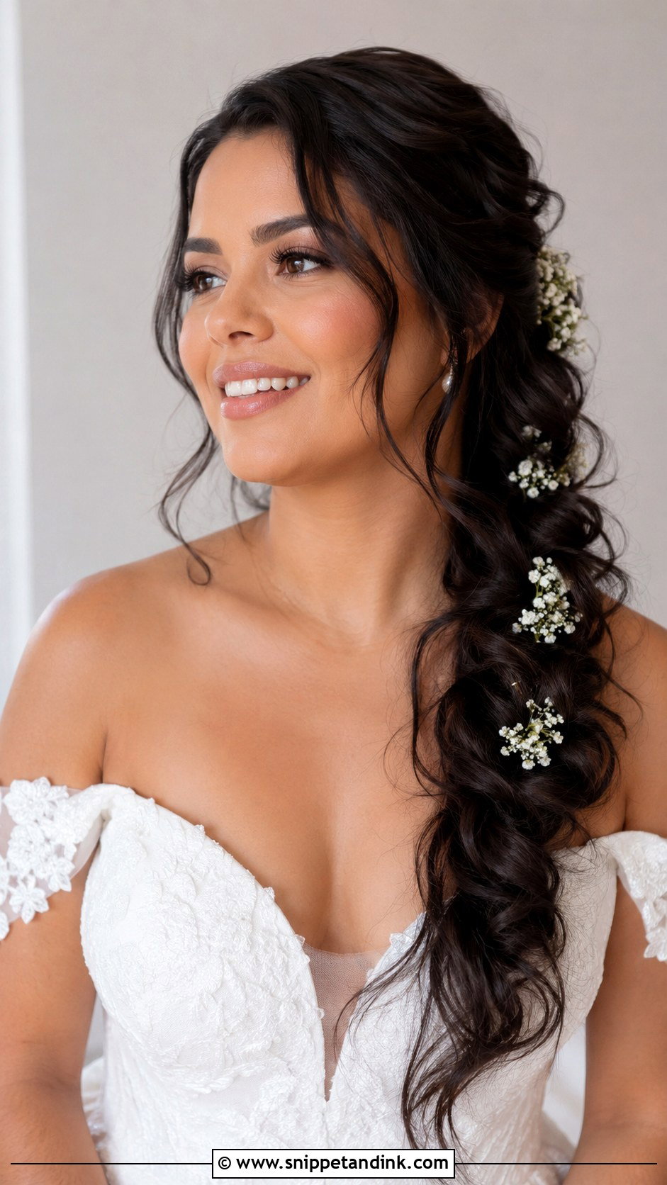 Loose Side Braid Wedding Hairstyle - Snippet and Ink - 15 Lose Wedding Hairstyles
