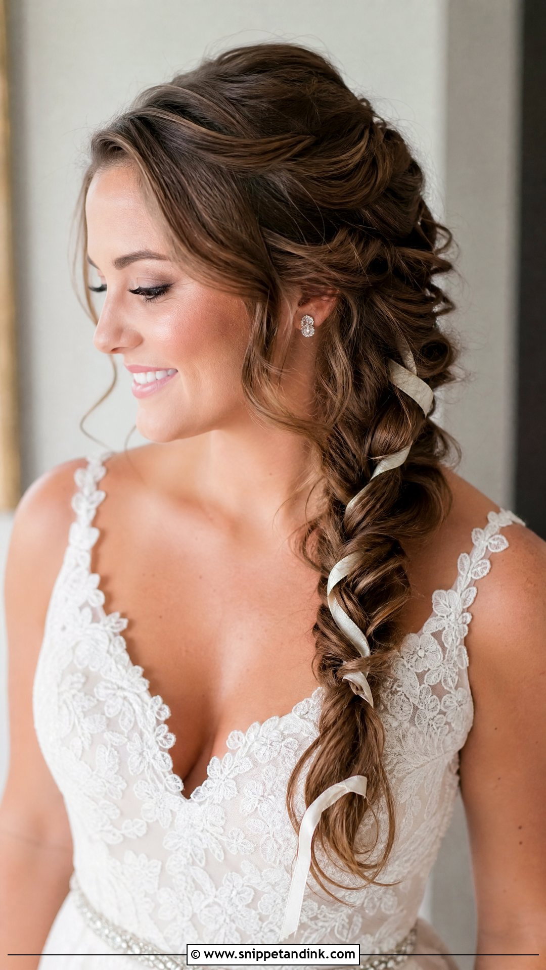 Loose Side Braid With Volume - Snippet and Ink - 20 Wedding Hairstyles for Chubby Face