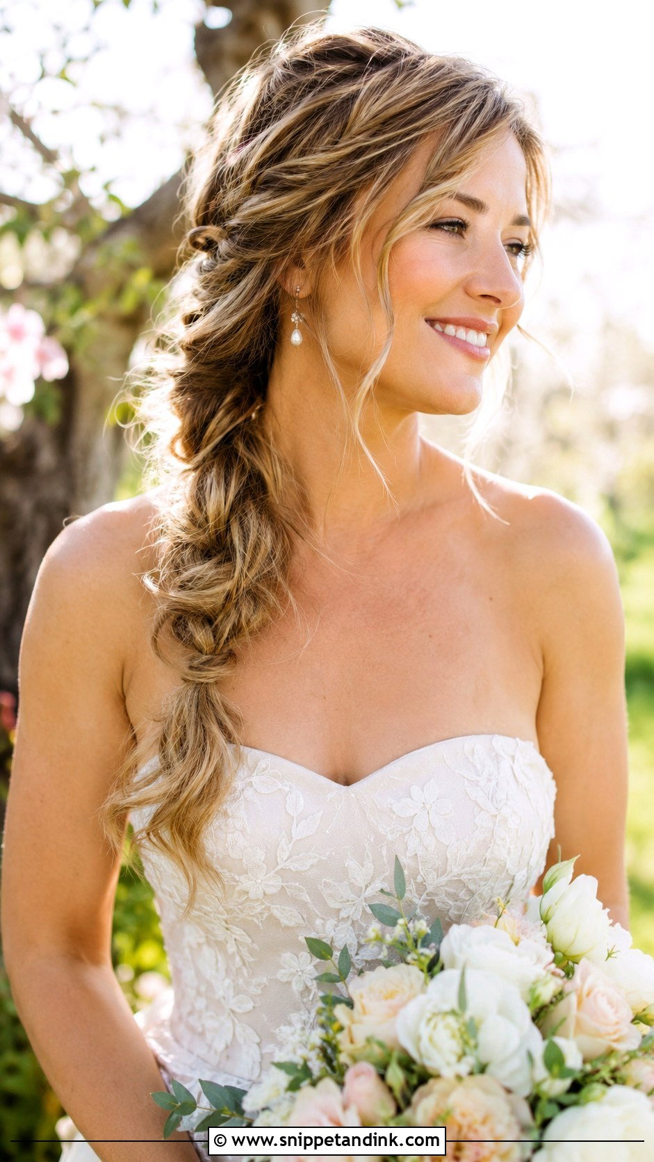 Loose Side Braid for Wedding - Snippet and Ink - 20 Side Braid Hairstyles for Wedding