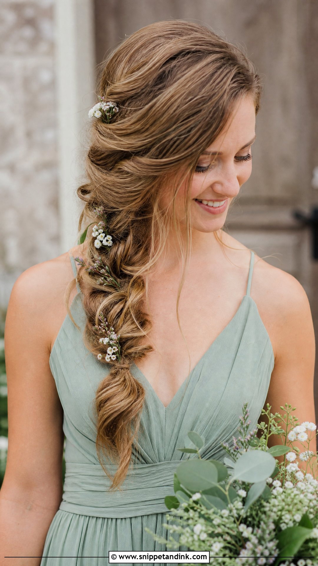 Loose Side Braid - Snippet and Ink - 20 Bride Made Hairstyles
