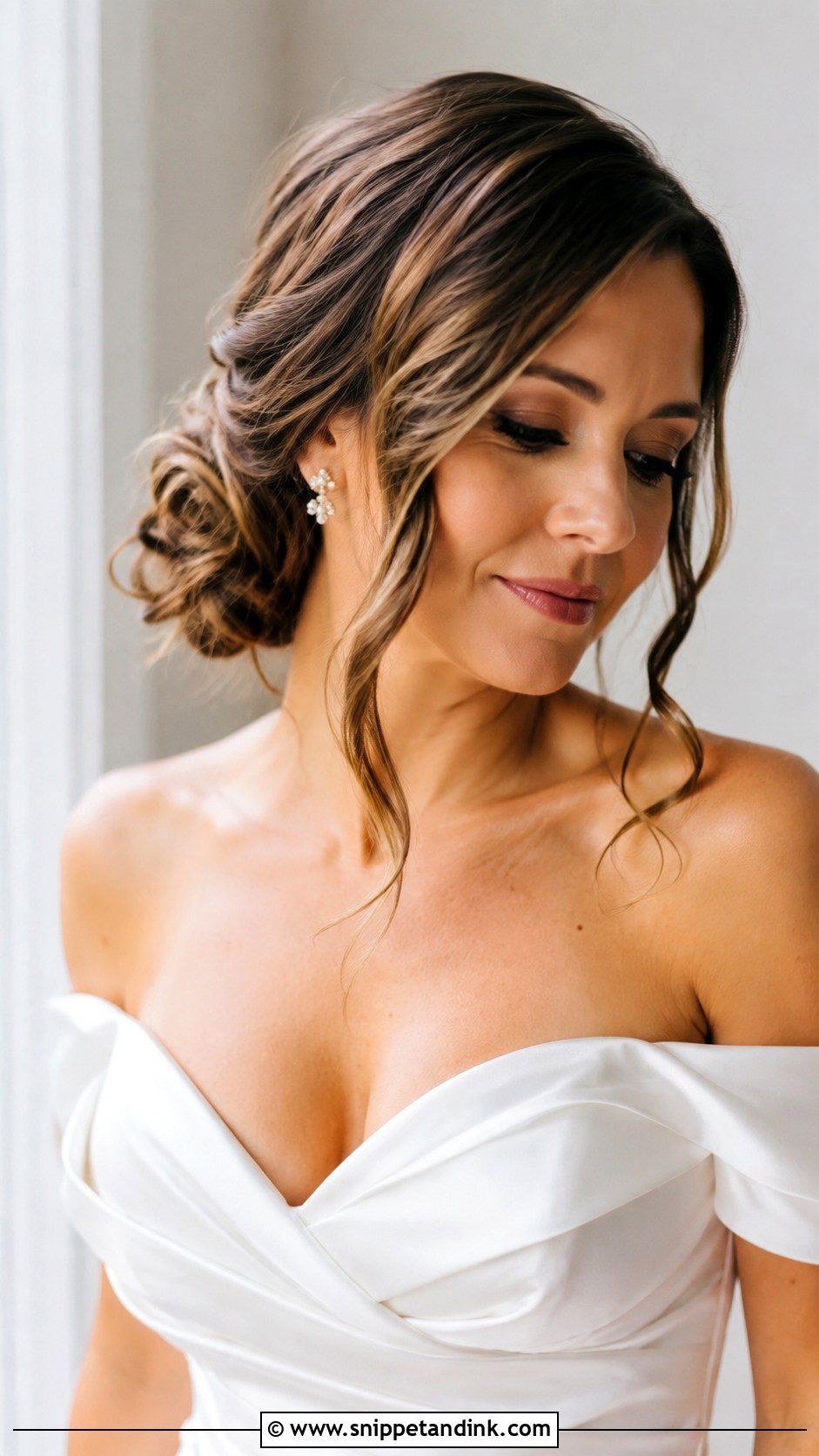 Loose Side Chignon Pinned Back - Snippet and Ink - 25 One Side Pinned Back Wedding Hair Ideas