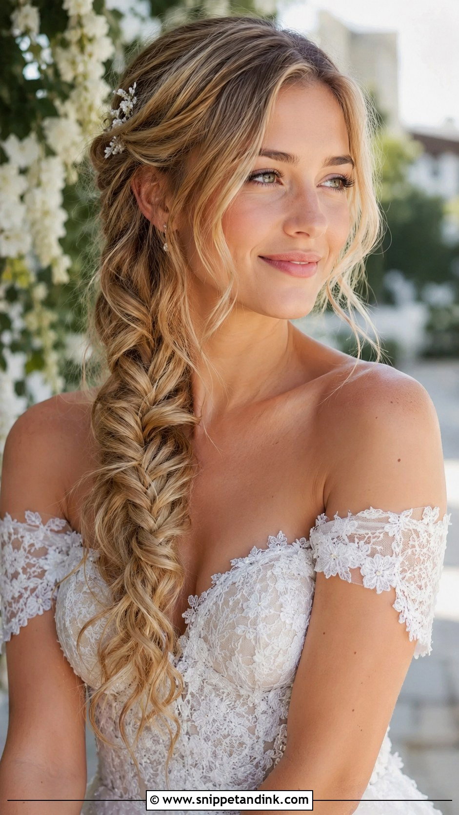 Loose Side Fishtail Braid for Long Hair - Snippet and Ink - 20 Side Braid Wedding Hair Ideas