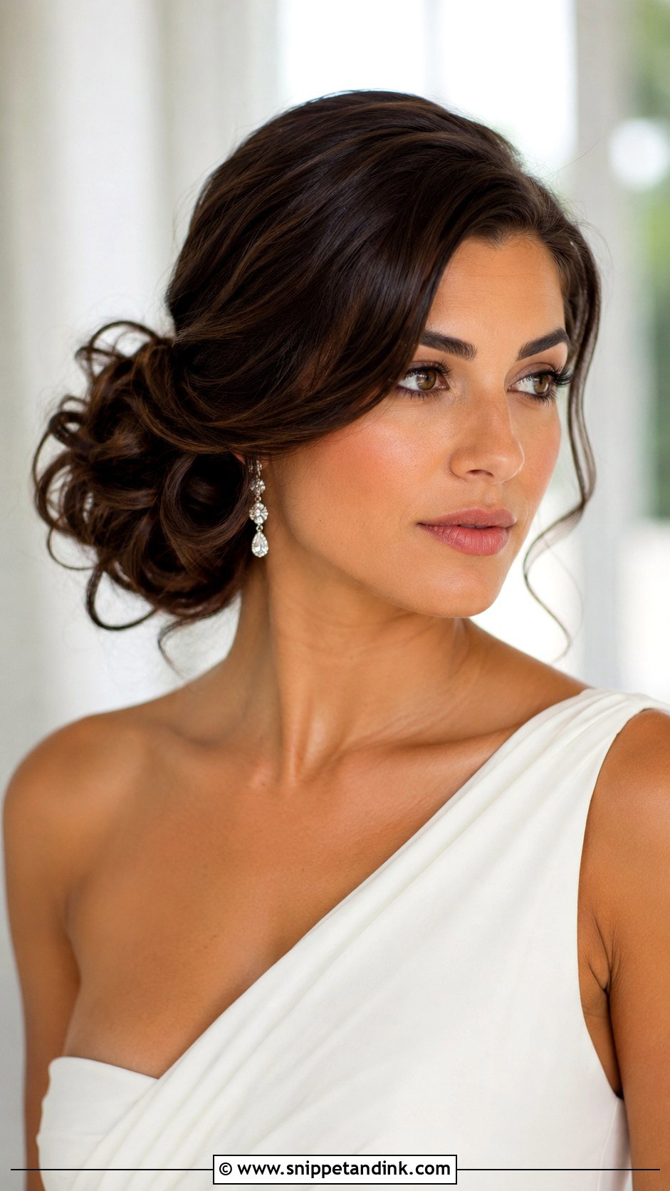 Loose Side Updo Wedding Hair - Snippet and Ink - 15 Wedding Hair Loose Updo Ideas