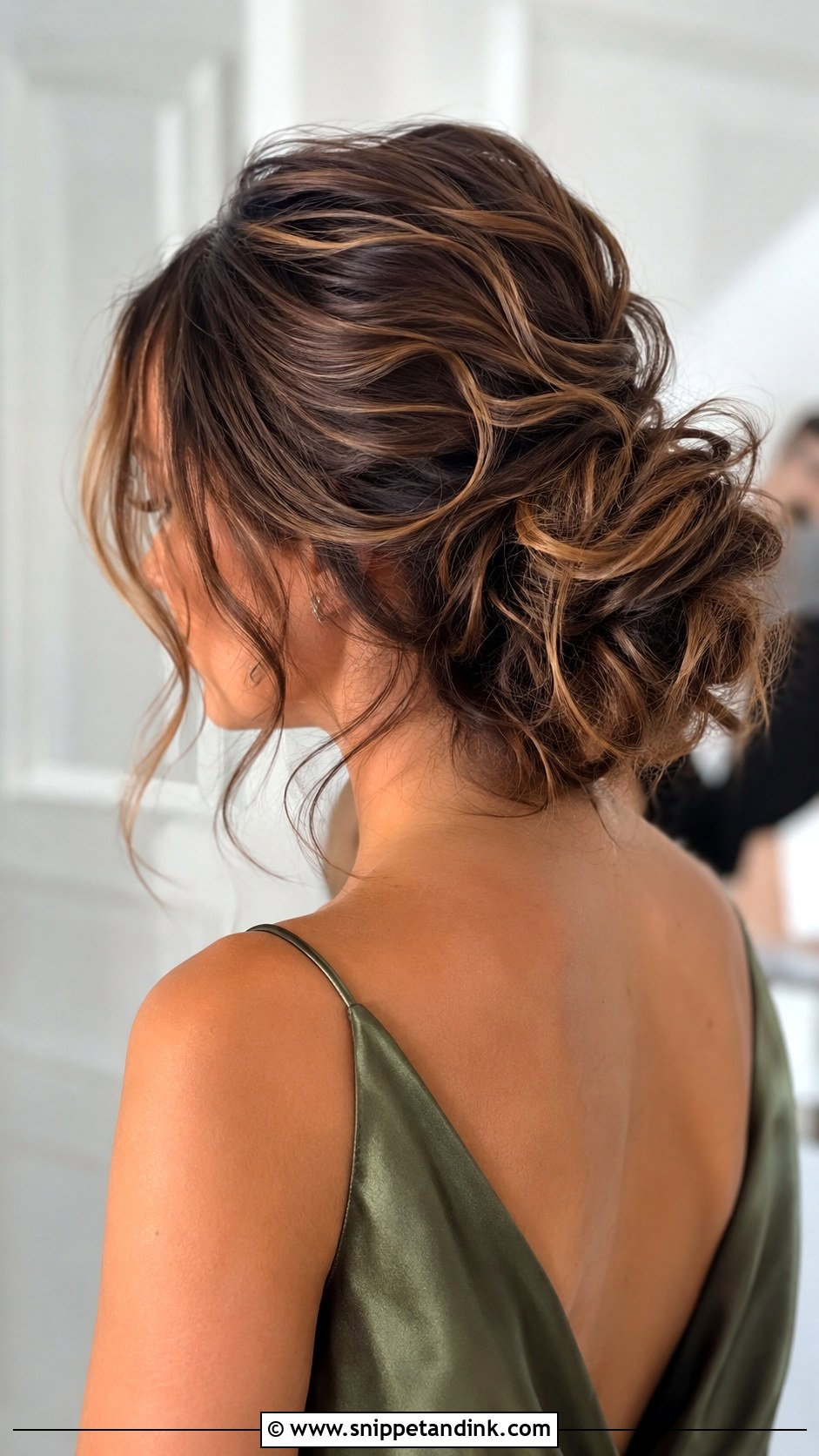 Loose Textured Bridesmaid Updo - Snippet and Ink - 20 Loose Updo Wedding Bridesmaid Ideas