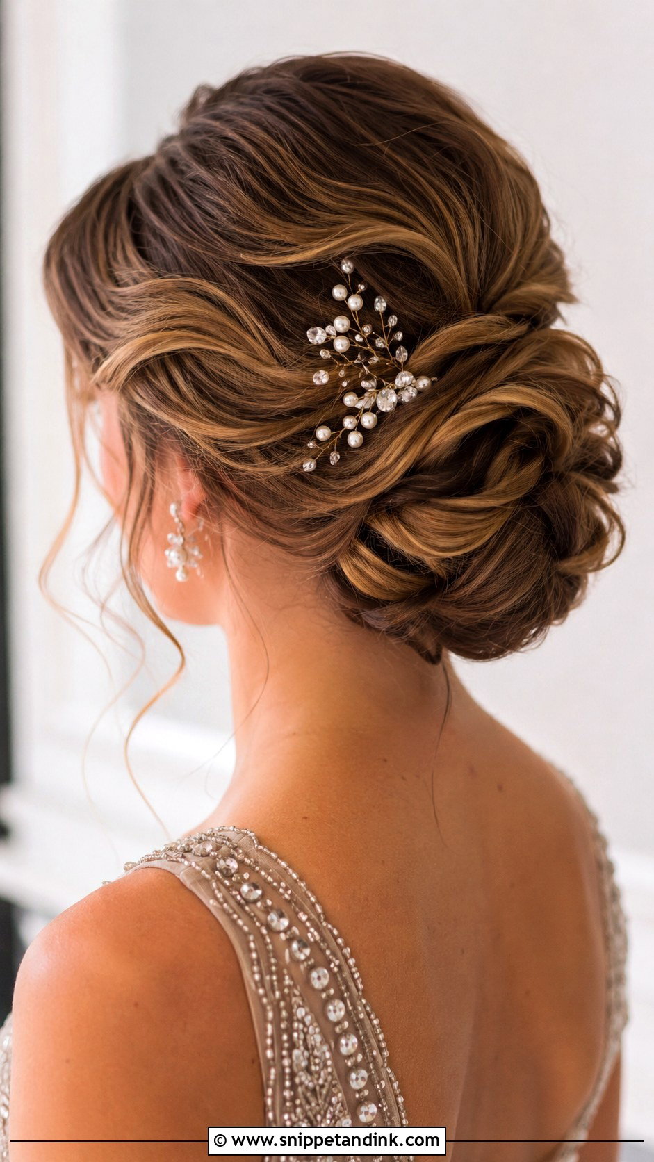Loose Textured Bun - Snippet and Ink - 20 Black Tie Wedding Guest Hairstyles