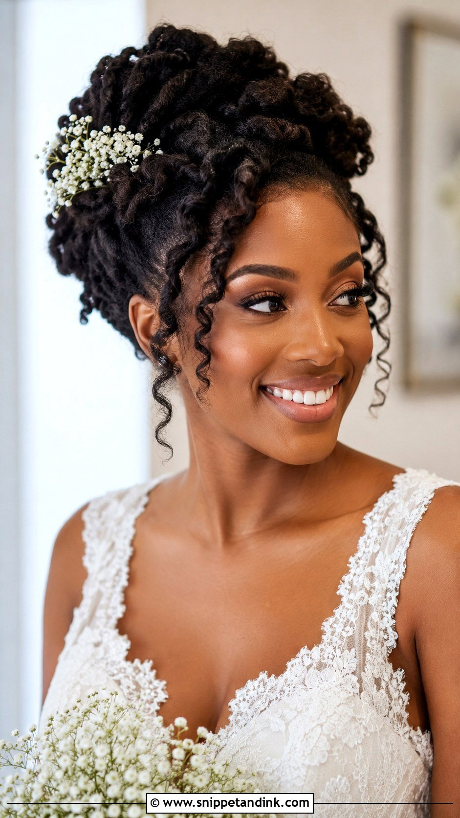 Loose Twist Out Updo - Snippet and Ink - 20 Natural Hair Styles for Wedding