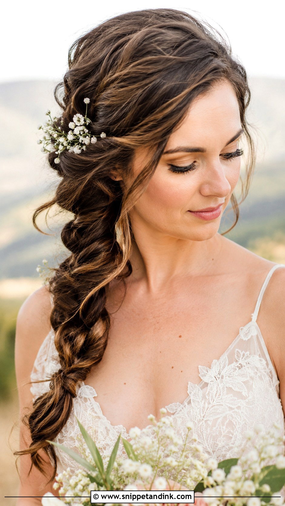 Loose Twisted Braid Wedding Hair - Snippet and Ink - 20 Loose Braid Wedding Hair Ideas