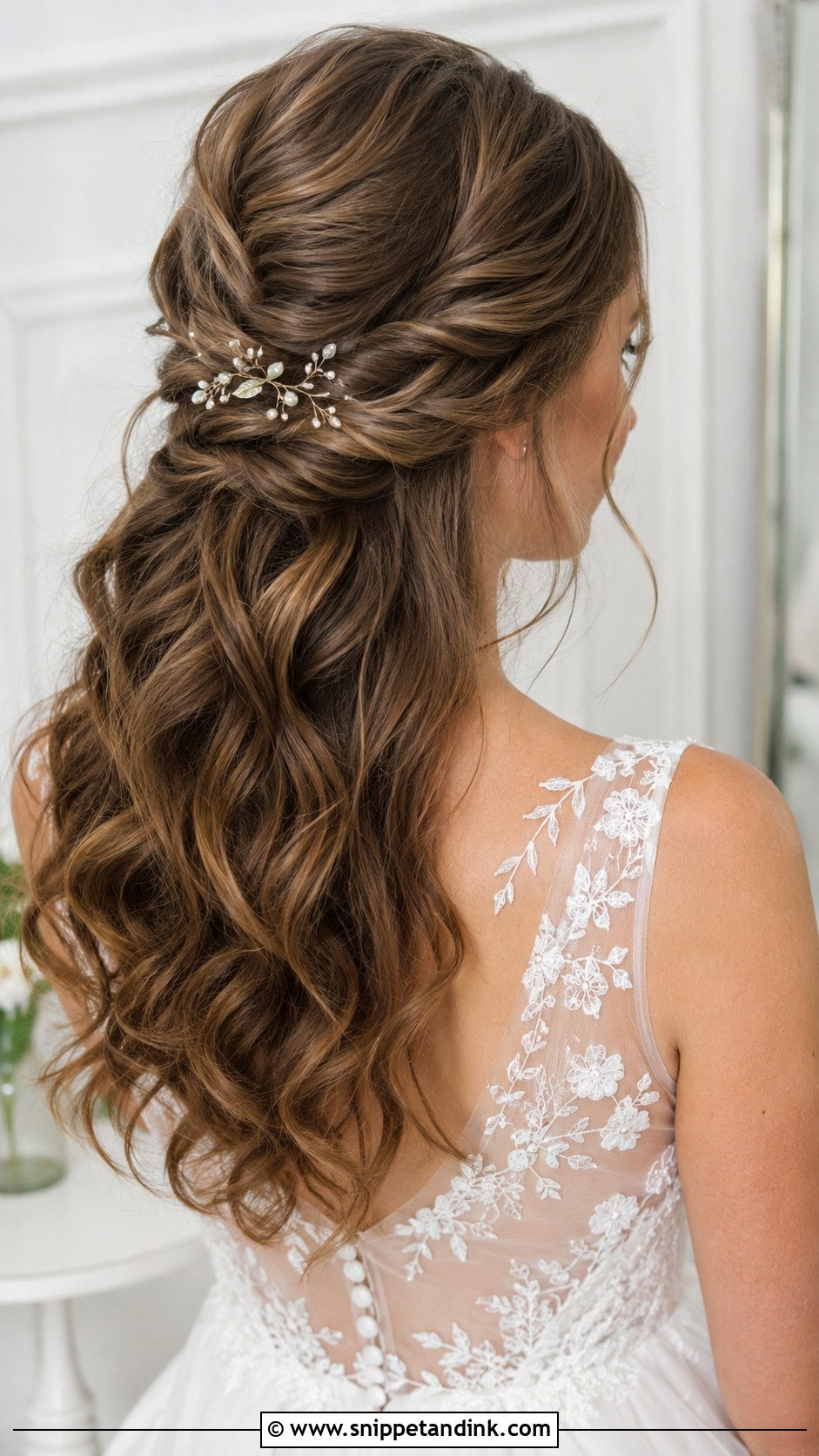 Loose Twisted Half Up Bridal Hair - Snippet and Ink - 20 Loose Bridal Hair Ideas