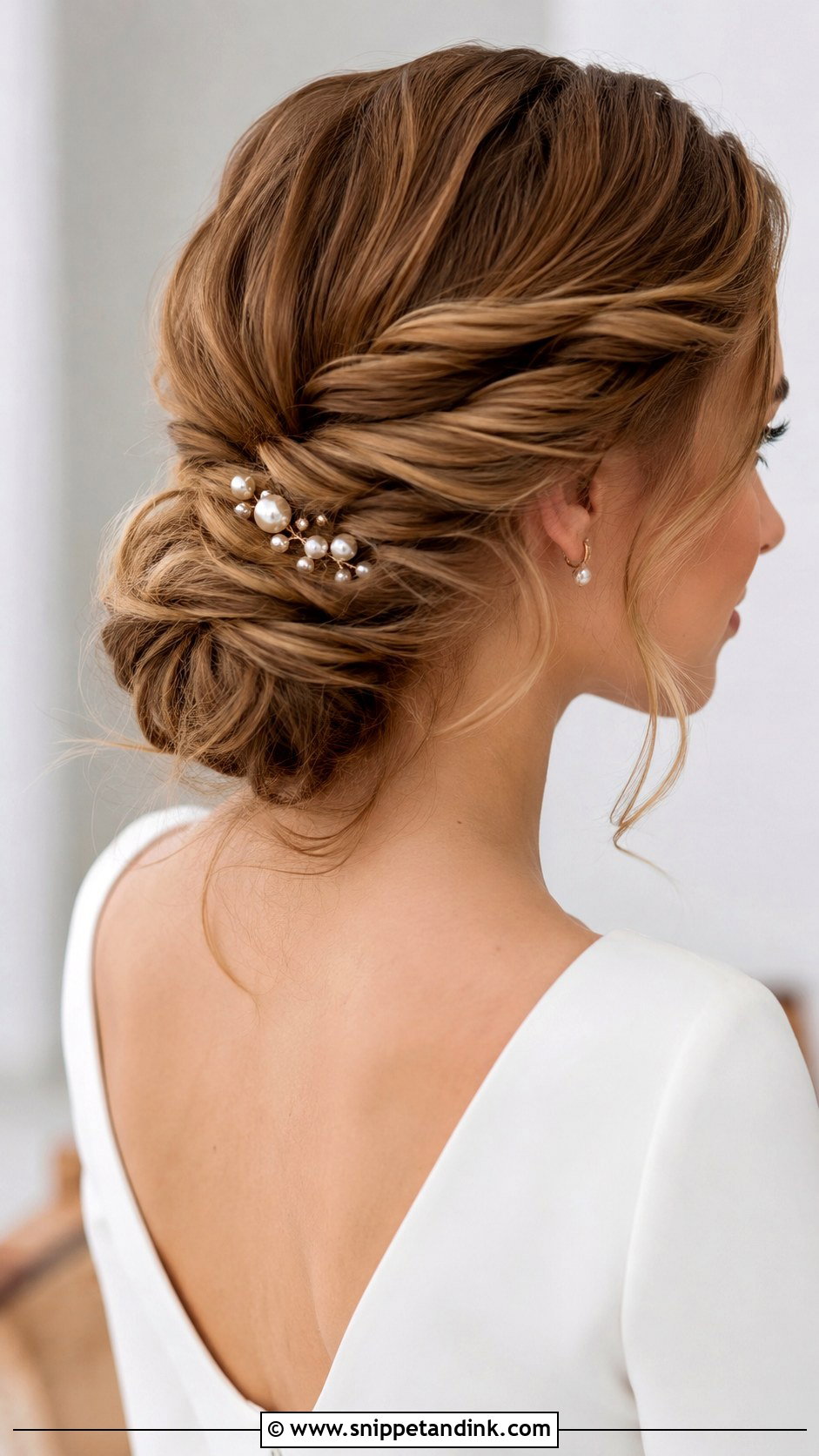 Loose Twisted Updo Wedding Hair - Snippet and Ink - 15 Wedding Hair Loose Updo Ideas