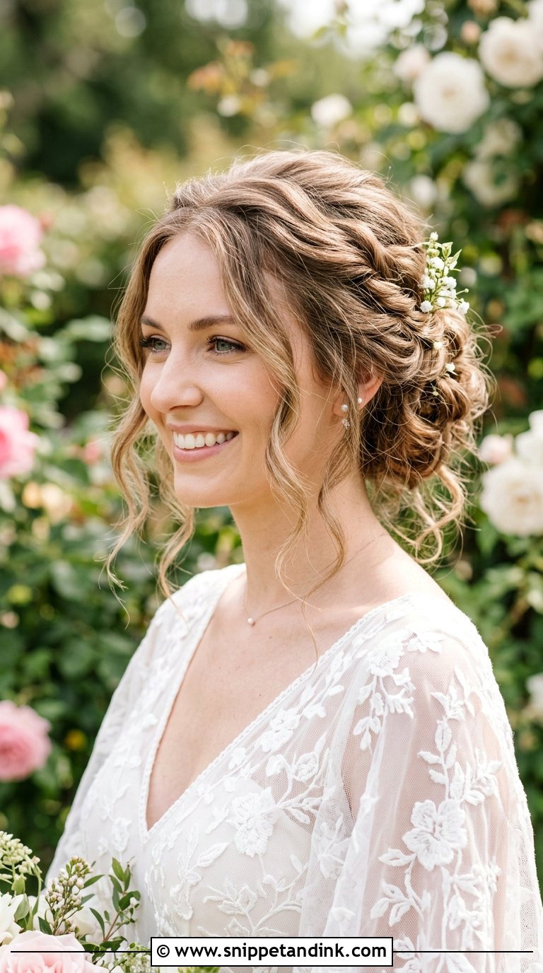 Loose Twisted Updo With Face Framing Pieces - Snippet and Ink - 20 Bridal Wedding Hair Updo Ideas
