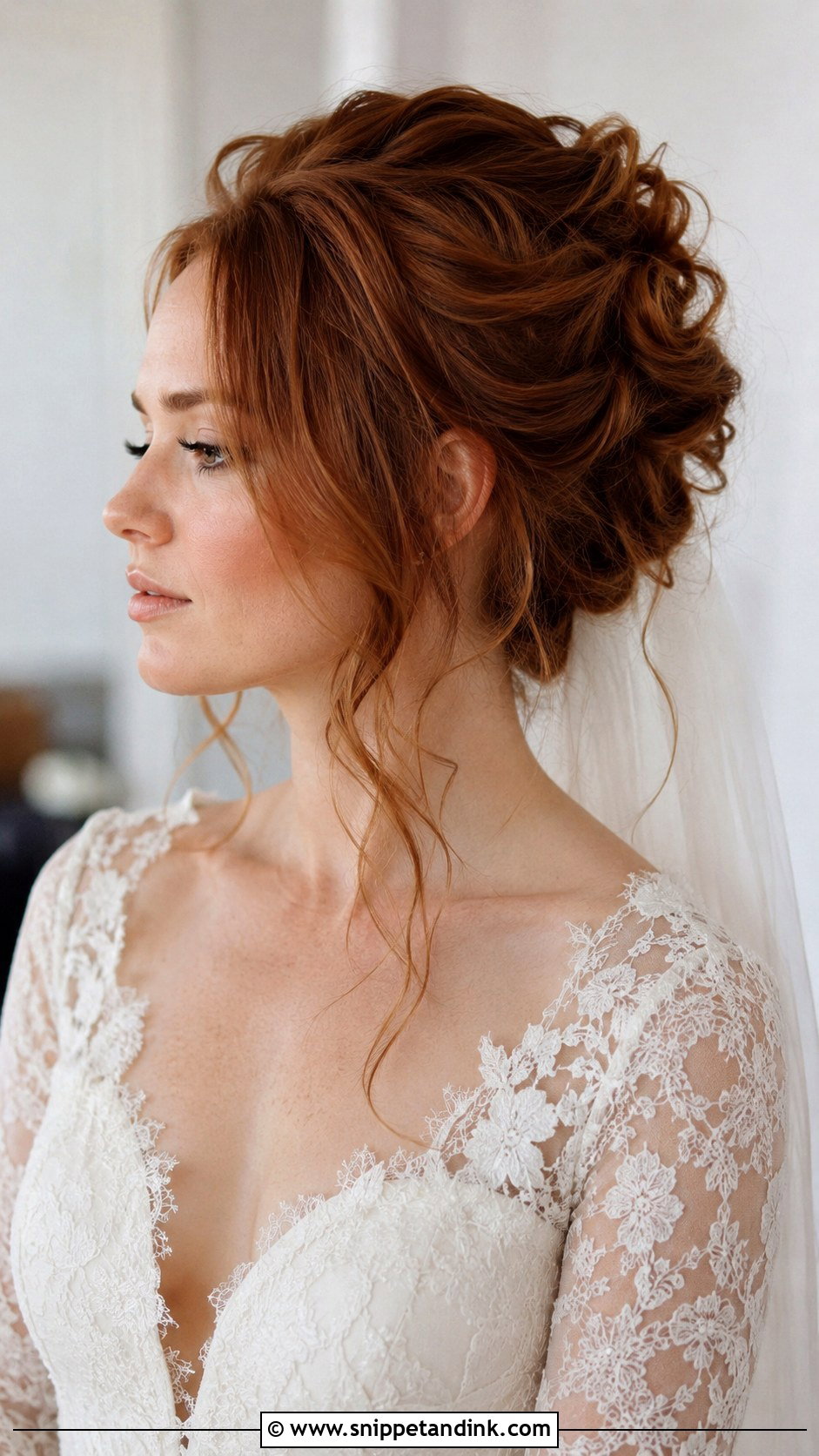 Loose Updo Bridal Hairstyle For Square Face - Snippet and Ink - 15 Square Face Bridal Hairstyles
