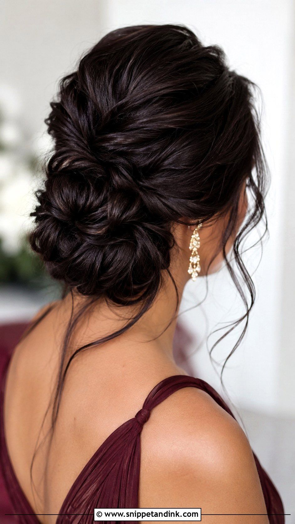 Loose Updo For Thick Hair Bridesmaid - Snippet and Ink - 20 Loose Updo Wedding Bridesmaid Ideas